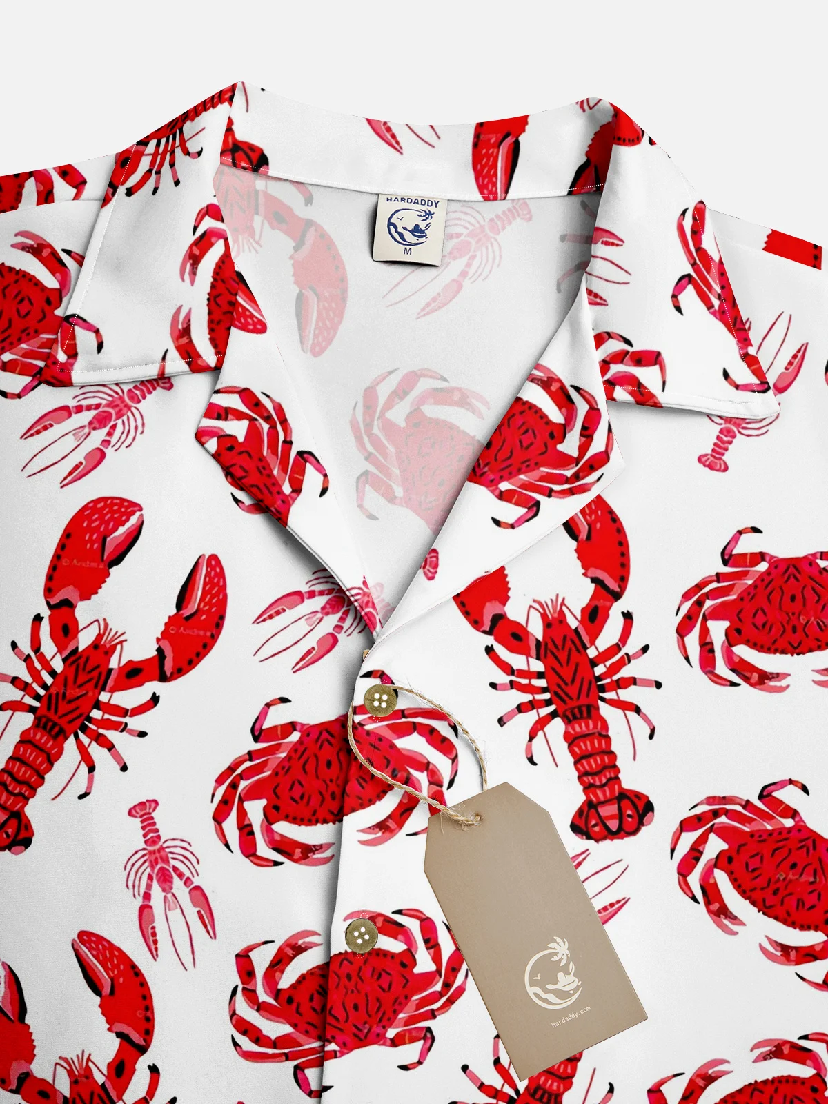 Moisture-wicking Marine Lobster Crab Aloha Shirt