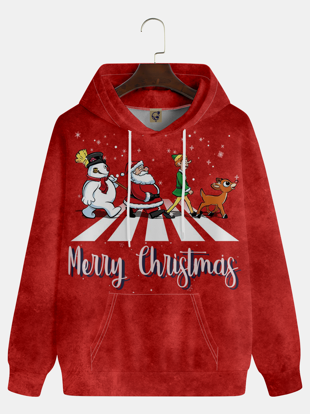 Christmas Santa Claus Illustration Hoodie Sweatshirt