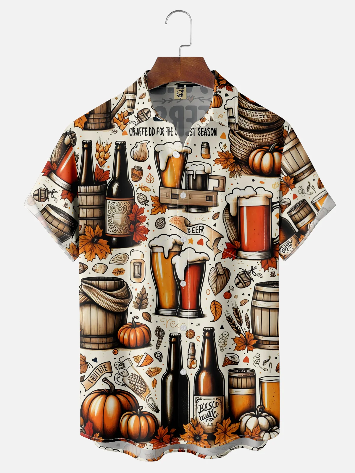 Moisture-wicking Munich Oktoberfest Beer Festival Chest Pocket Casual Shirt