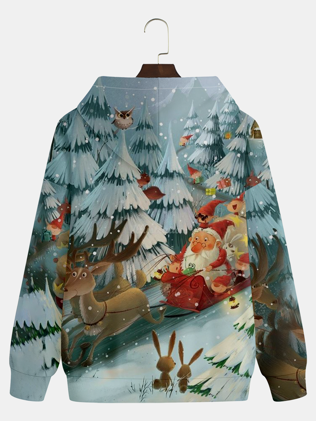 Santa Claus in the Woods Hoodie Sweatshirt