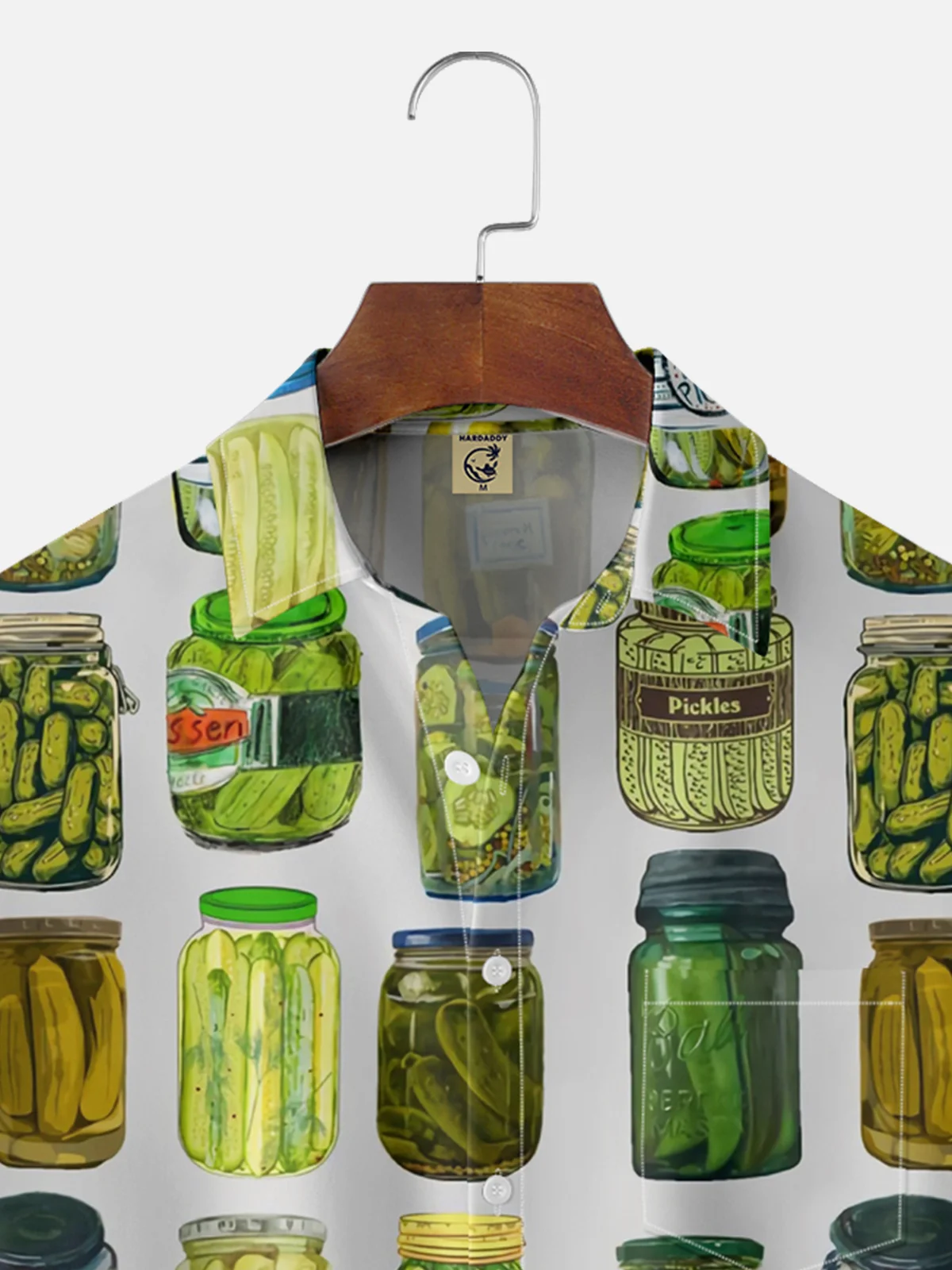 Moisture-wicking Canned Pickles Chest Pocket Casual Shirt