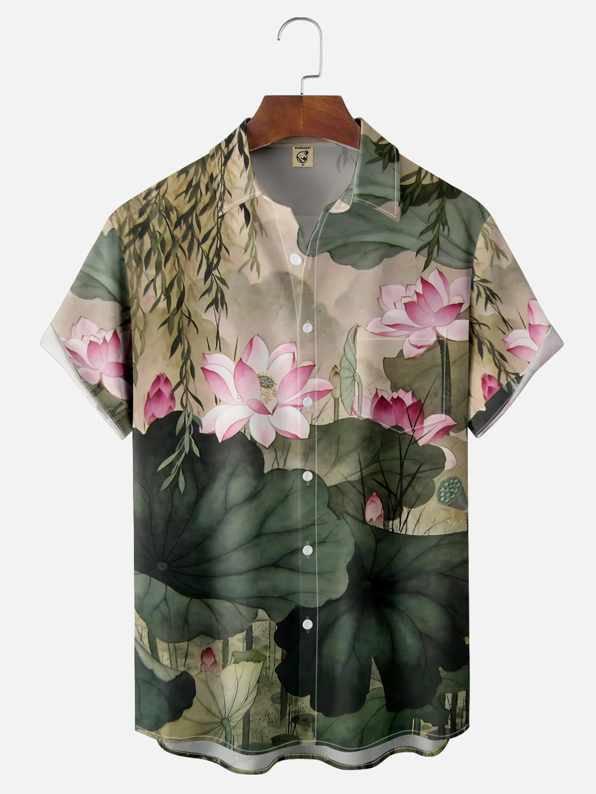 Moisture-wicking Lotas Chest Pocket Hawaiian Shirt