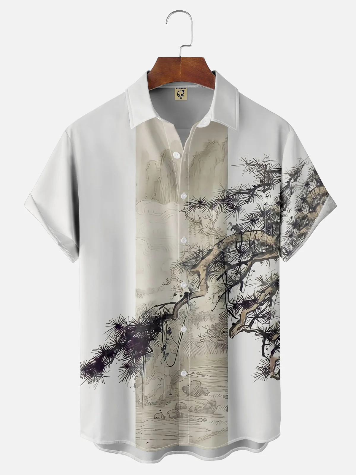 Moisture-wicking Pine Tree Chest Pocket Casual Shirt