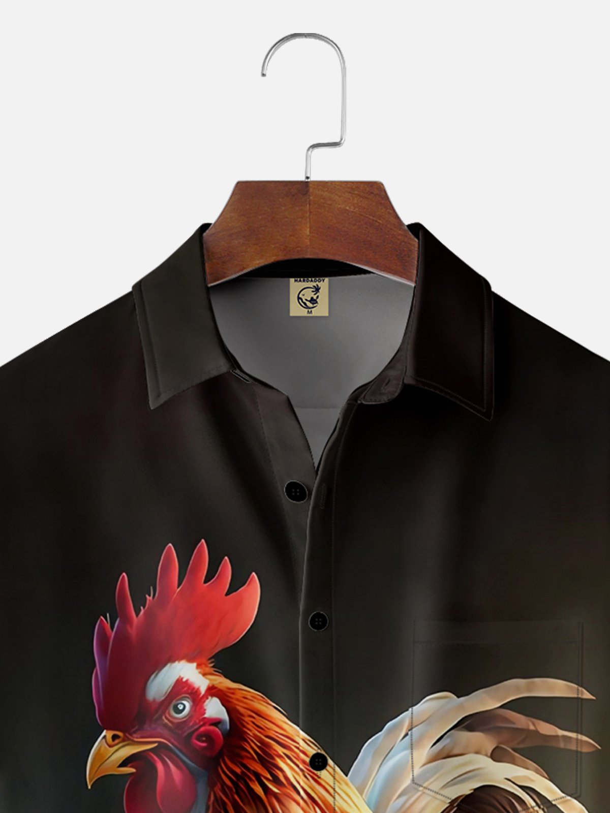 Moisture-wicking Strong Fitness Boxing Chicken Chest Pocket Casual Shirt