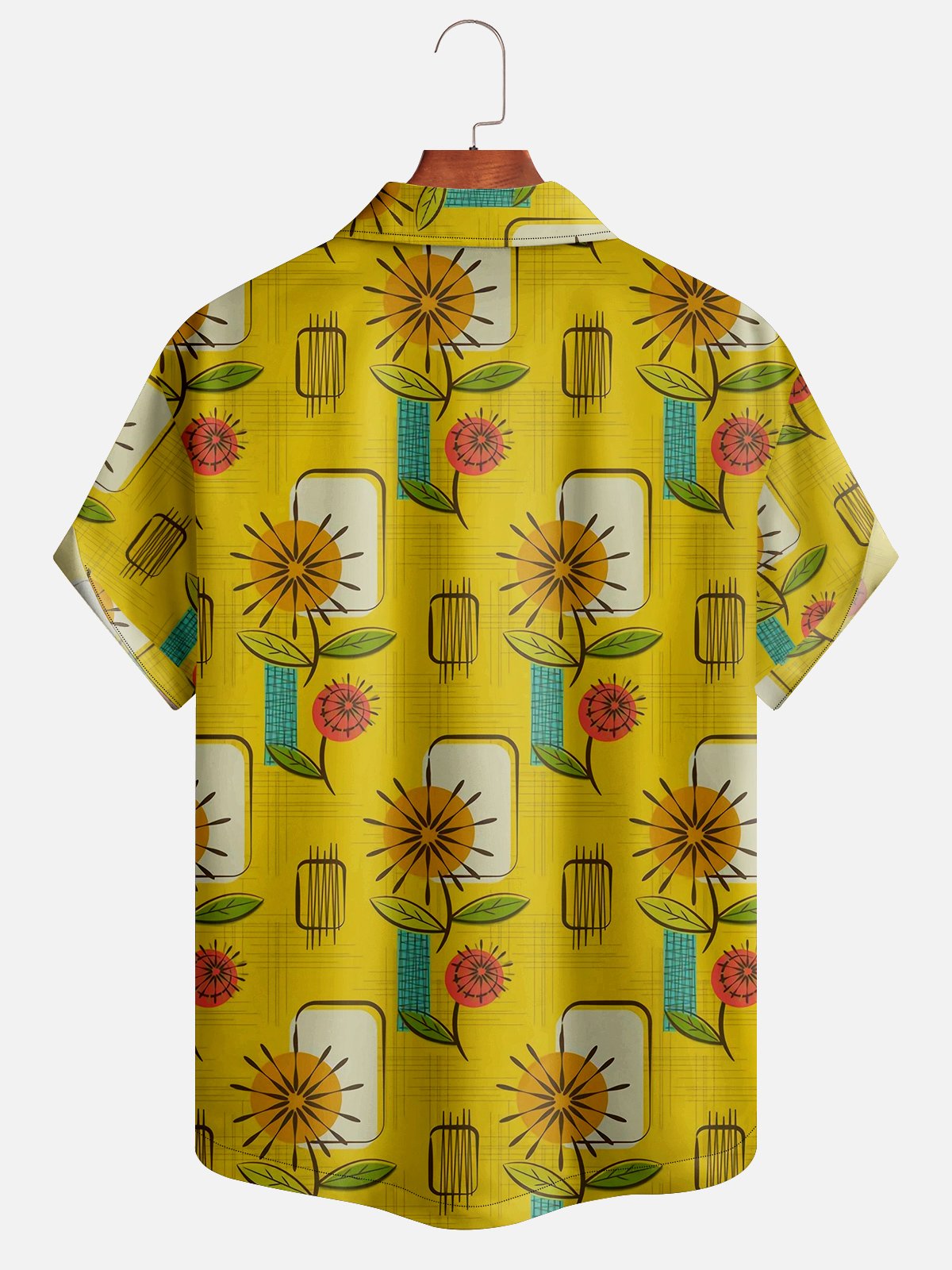 Moisture-wicking Geomatric Aloha Shirt