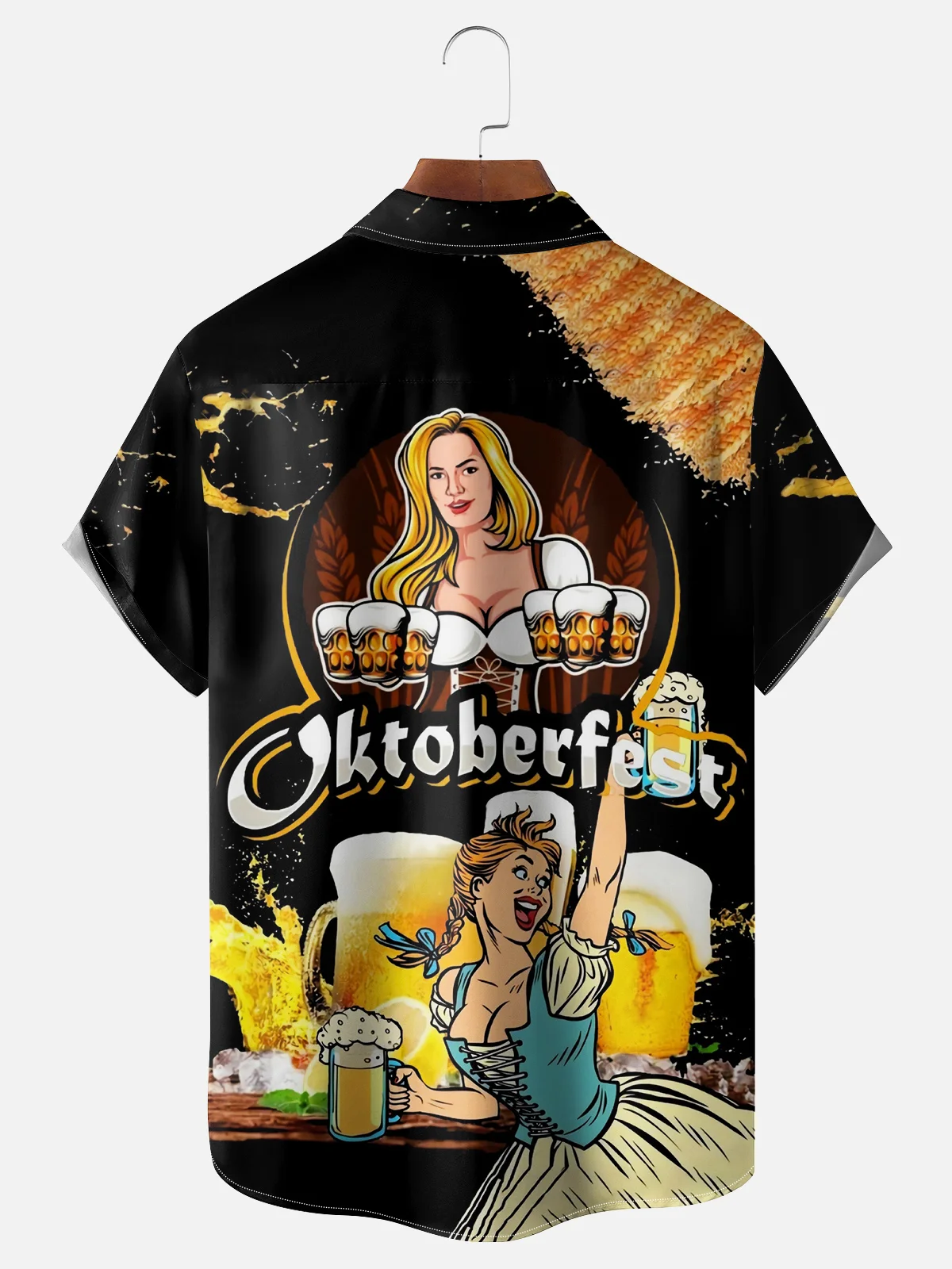 Moisture-wicking Oktoberfest Beer Festival Chest Pocket Casual Shirt