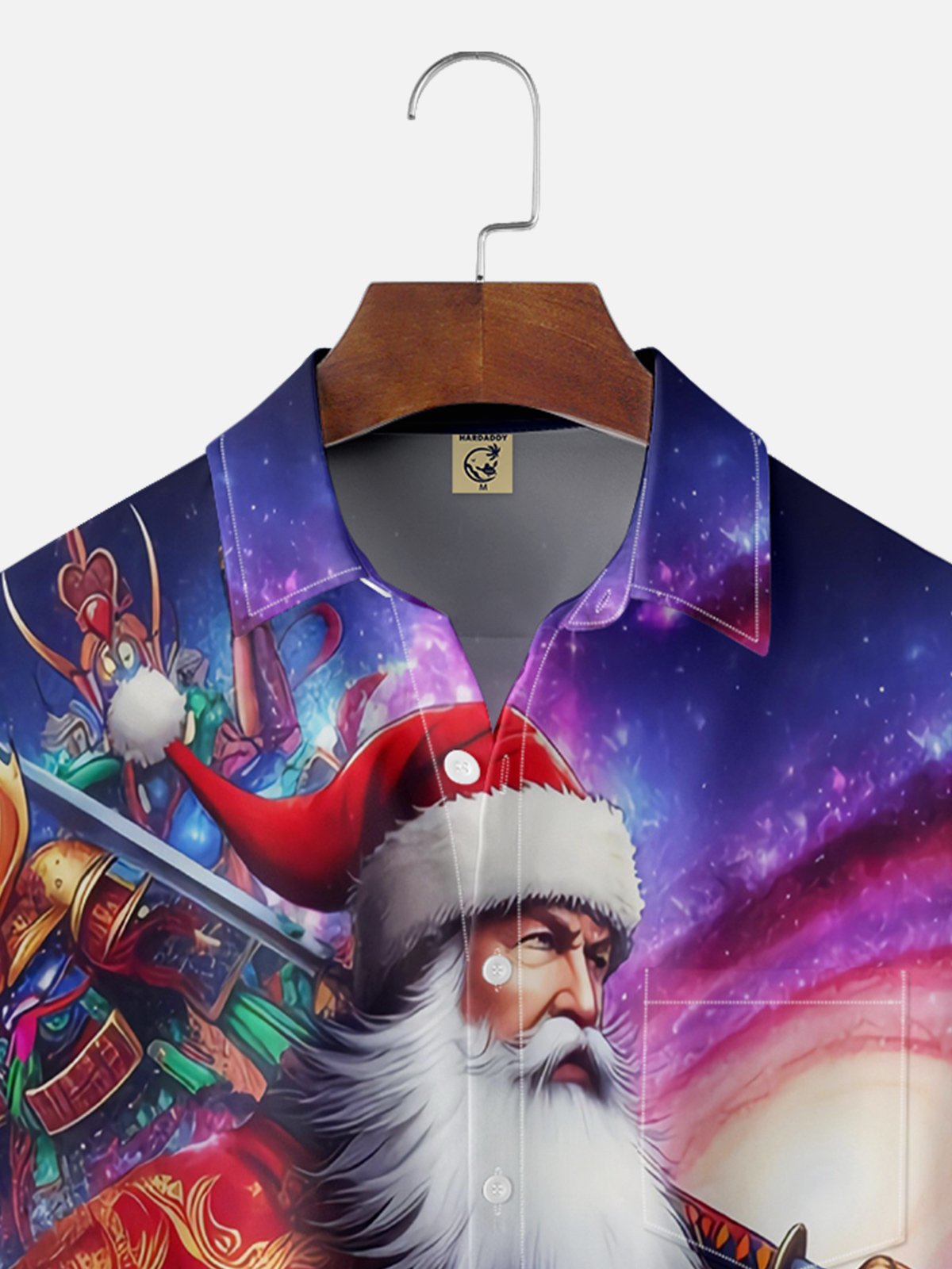 Moisture Wicking Santa Hawaiian Shirt