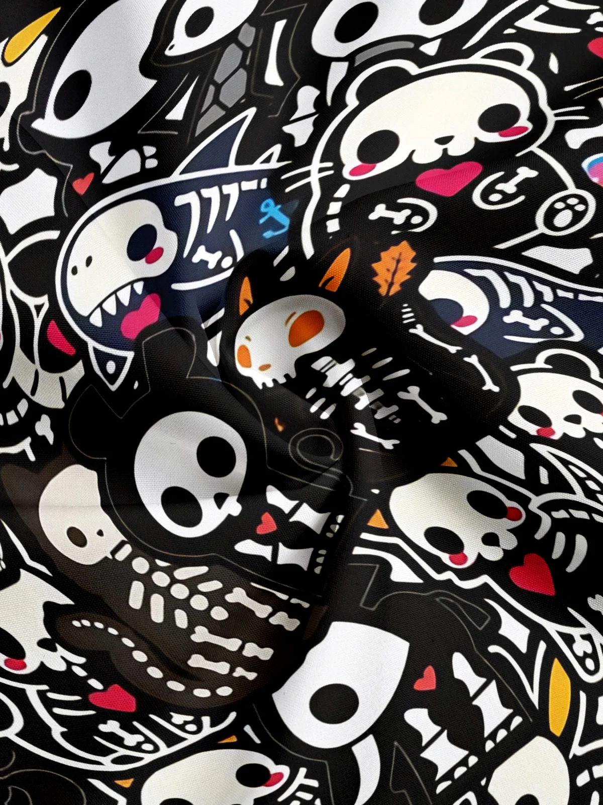 Moisture-wicking Halloween Cartoon Skull Aloha Shirt