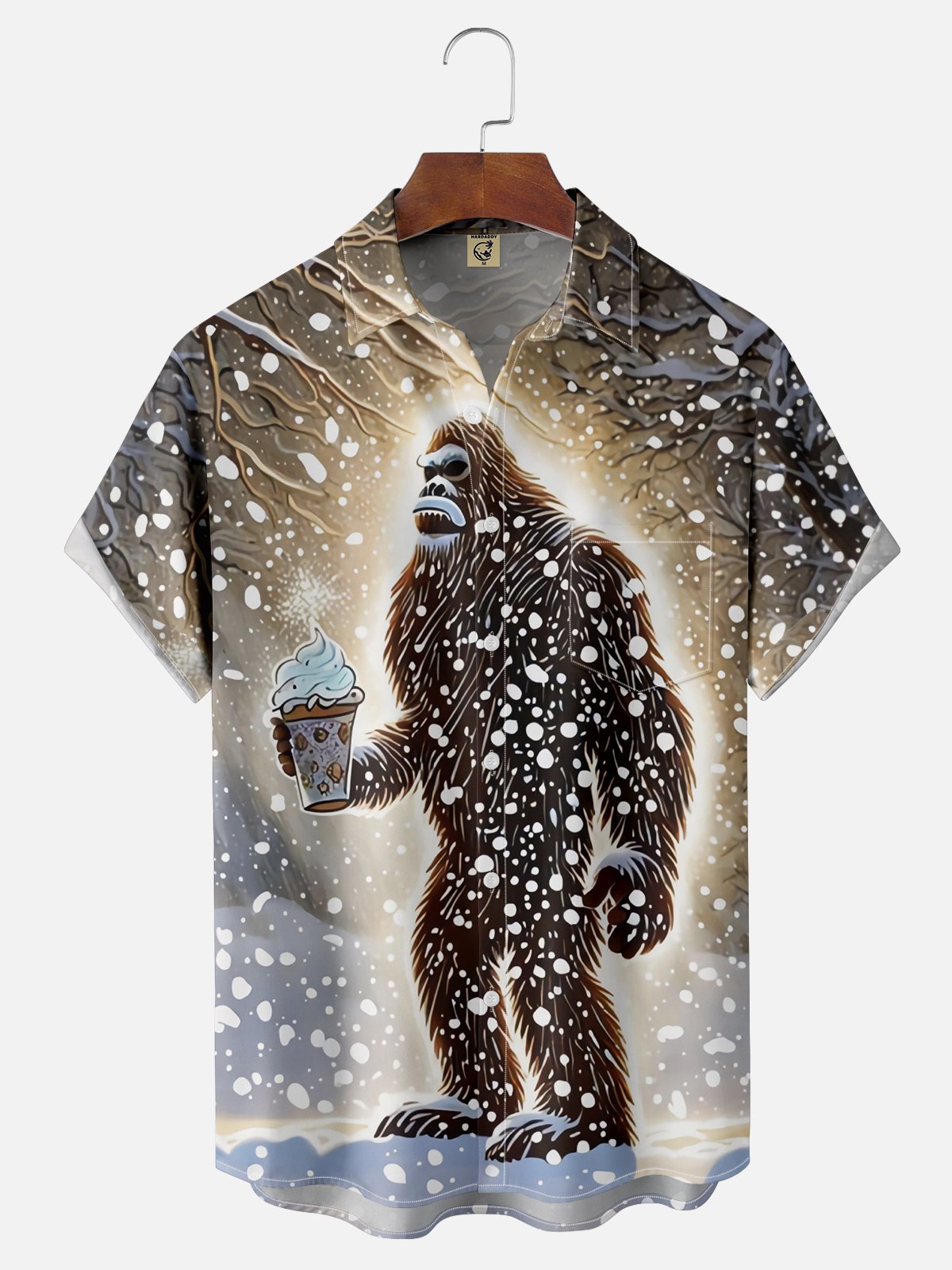 Moisture Wicking Bigfoot Hawaiian Shirt