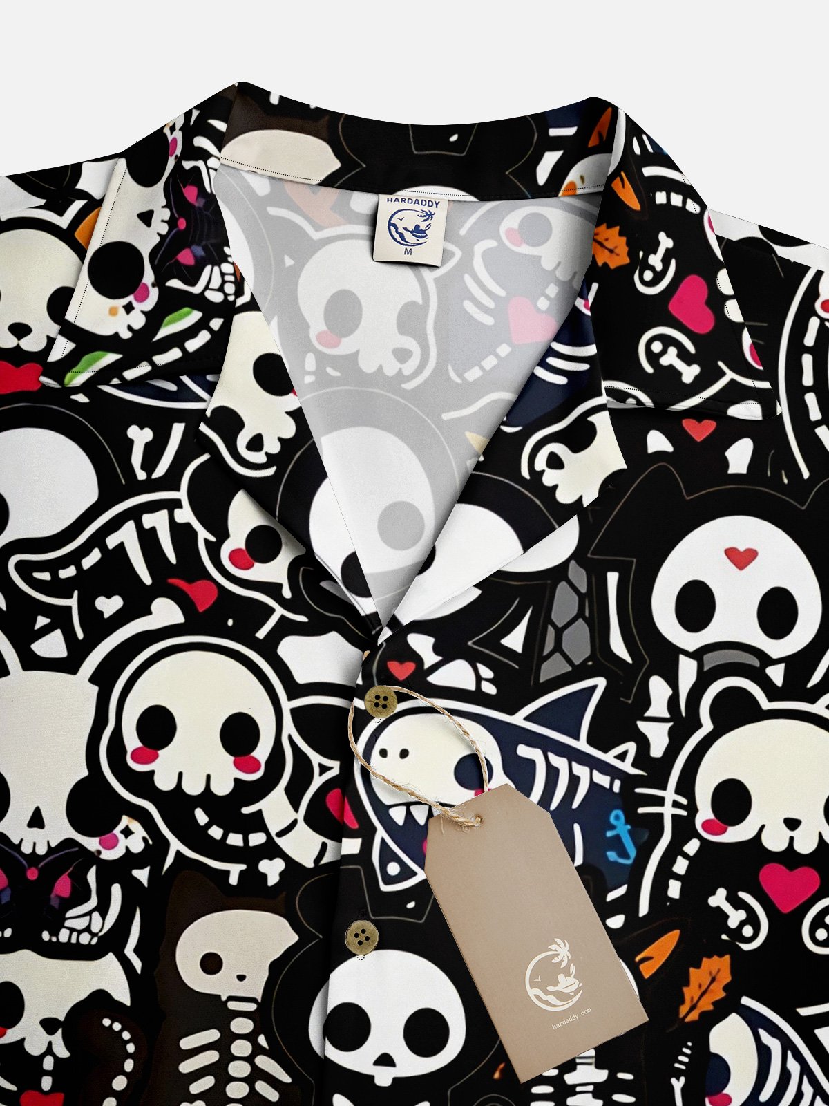 Moisture-wicking Halloween Cartoon Skull Aloha Shirt