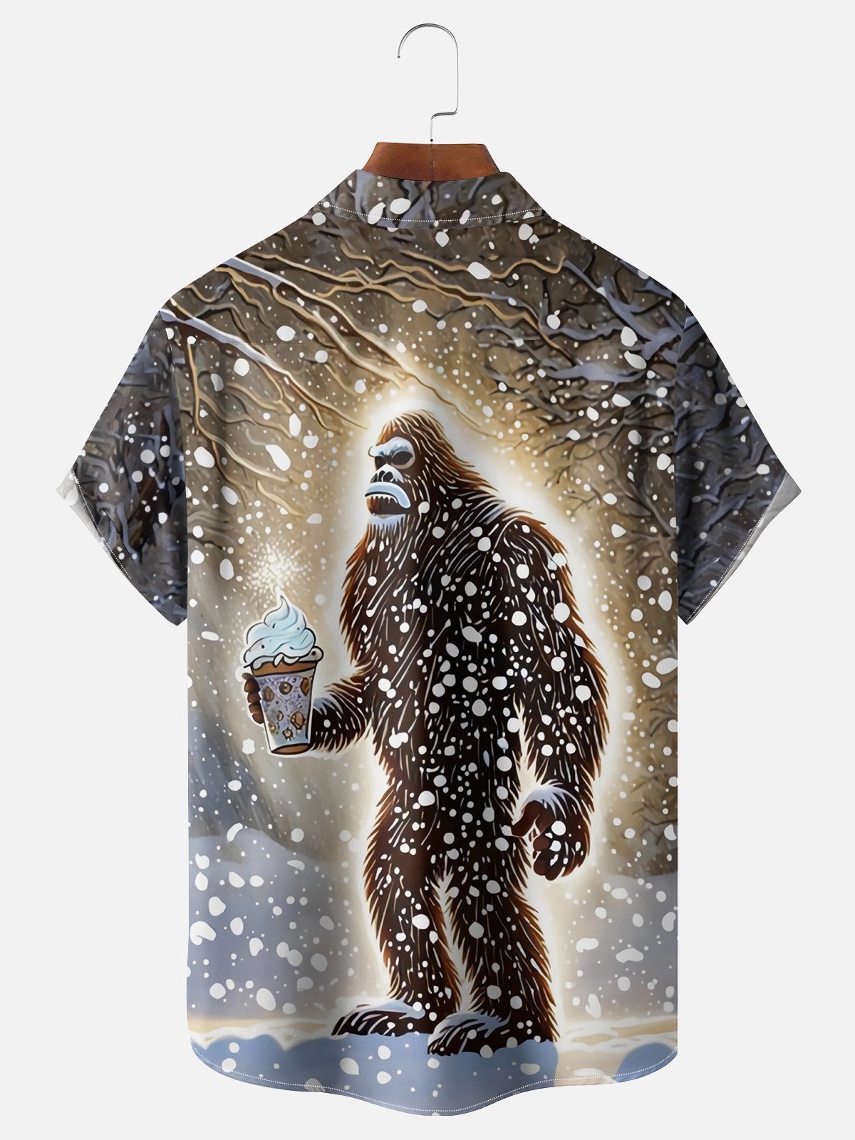 Moisture Wicking Bigfoot Hawaiian Shirt