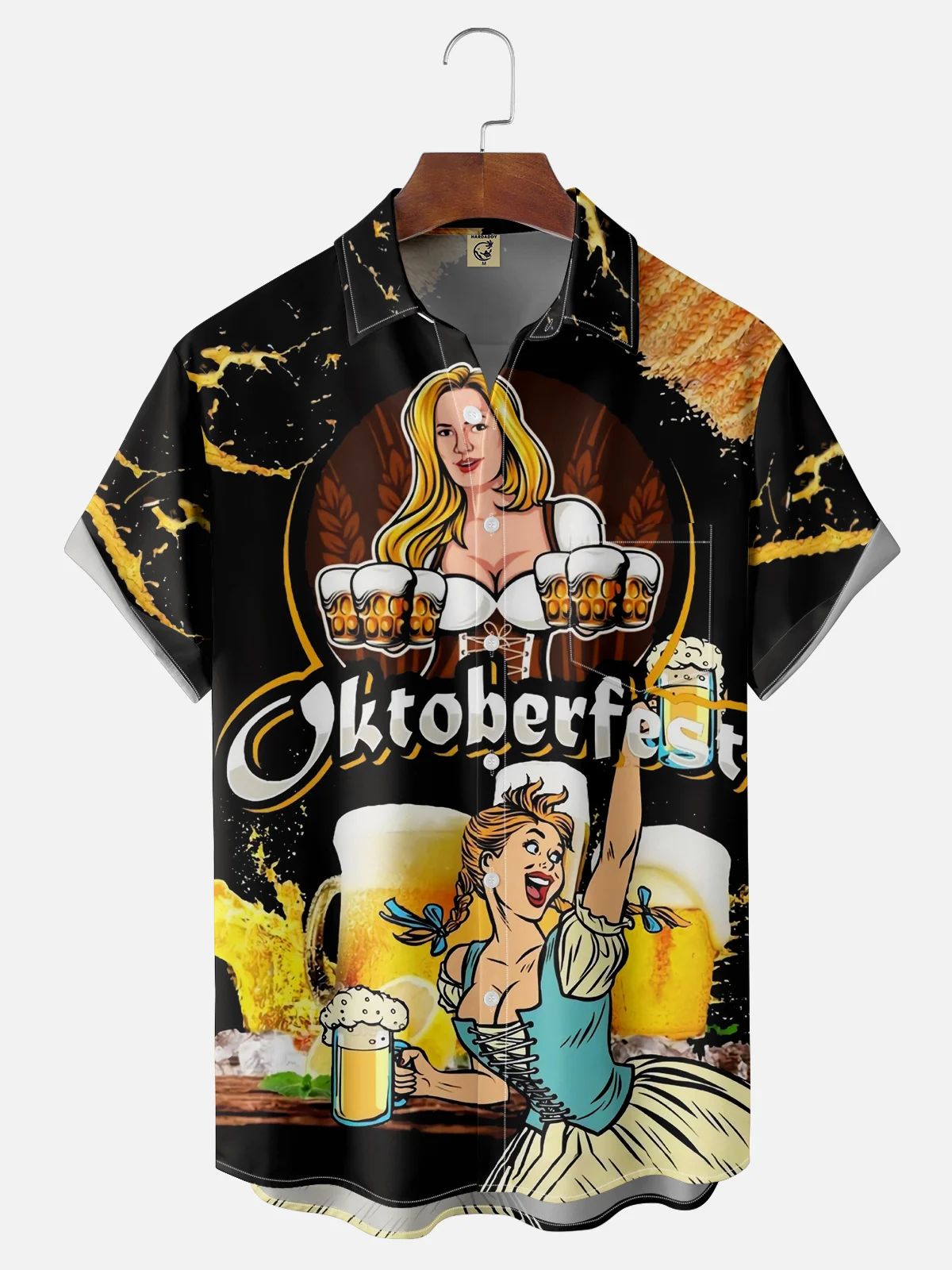 Moisture-wicking Oktoberfest Beer Festival Chest Pocket Casual Shirt