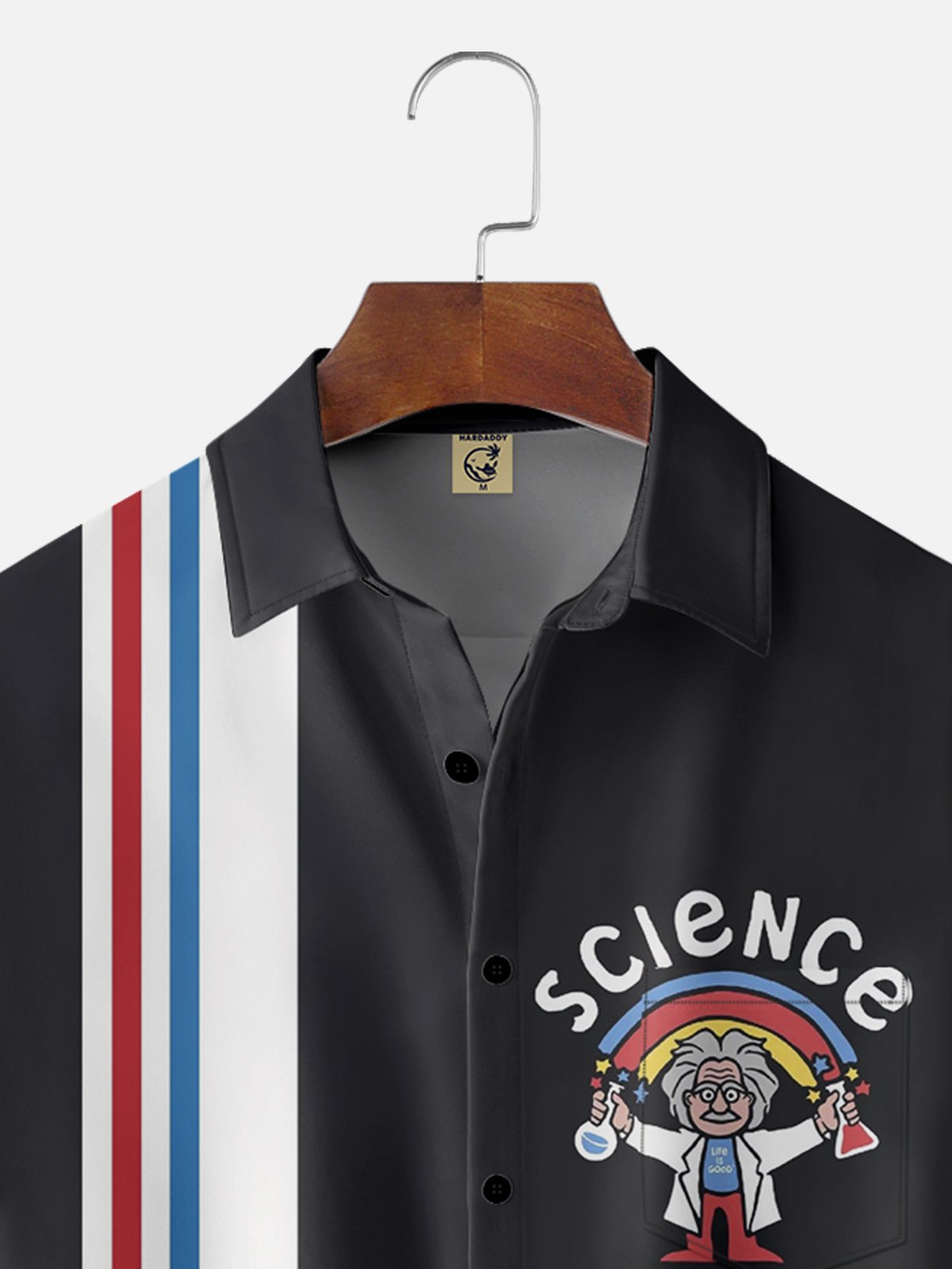 Moisture-wicking Science Geek Chest Pocket Bowling Shirt