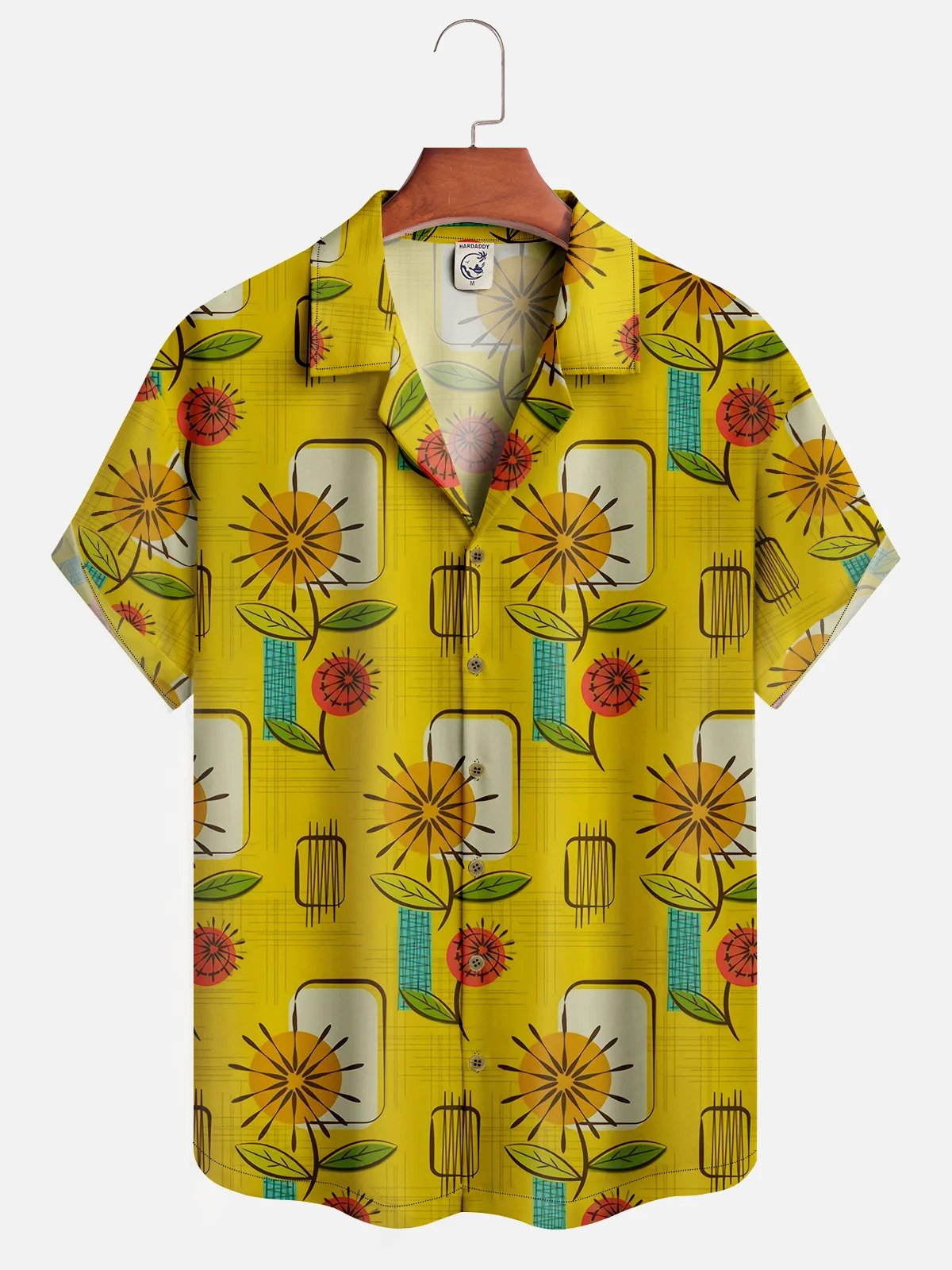 Moisture-wicking Geomatric Aloha Shirt