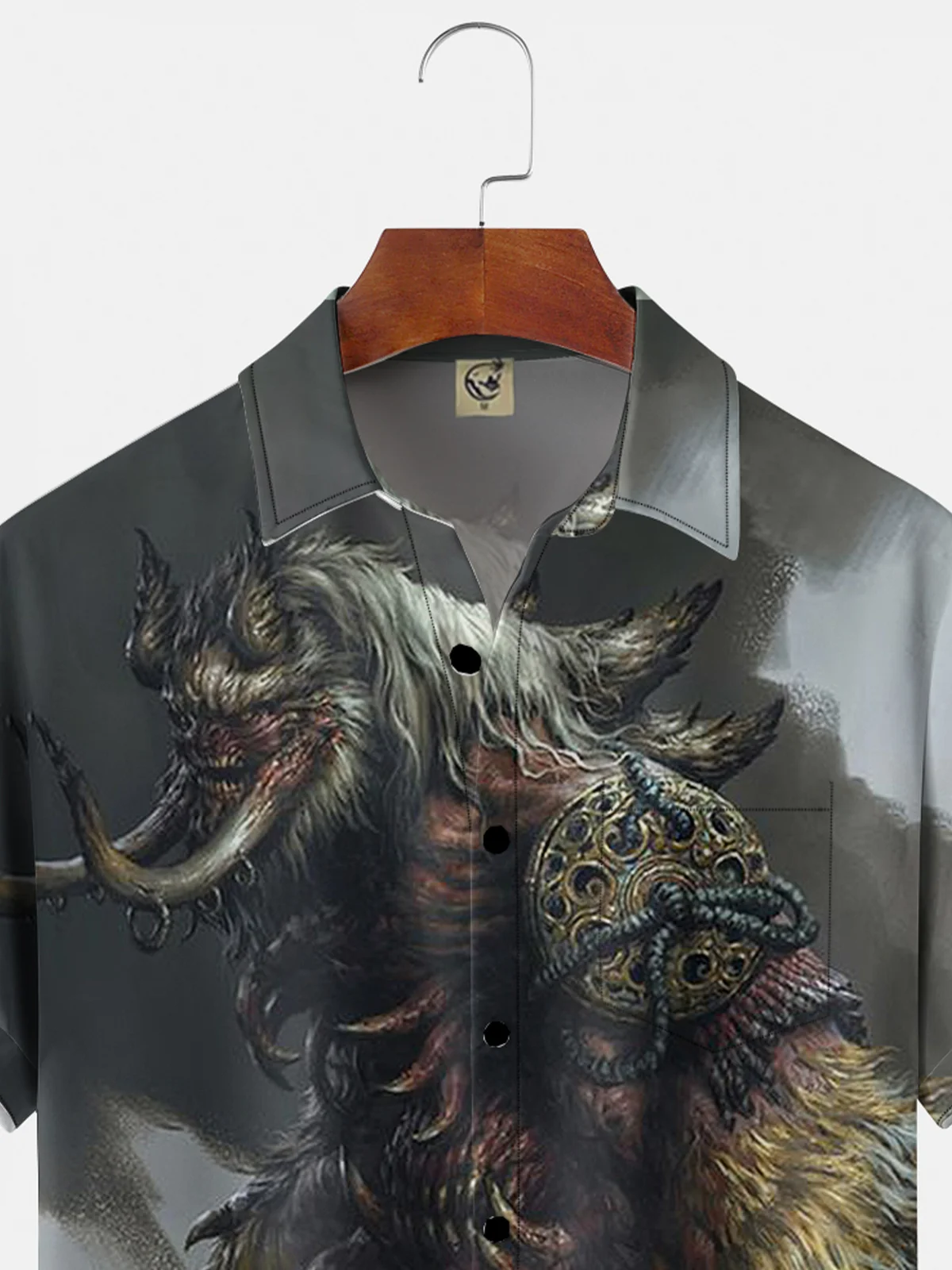 Moisture-wicking YaoGuai Tiger Black Myth Chest Pocket Hawaiian Shirt