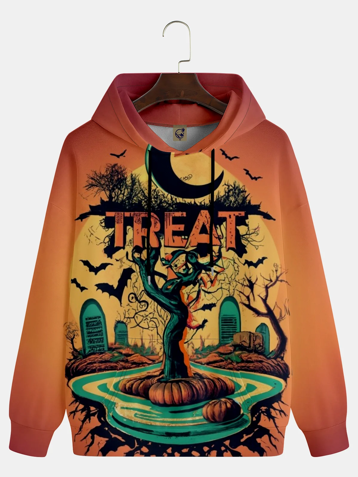 Halloween Graveyard Art Painting Hoodie Sweatshirt