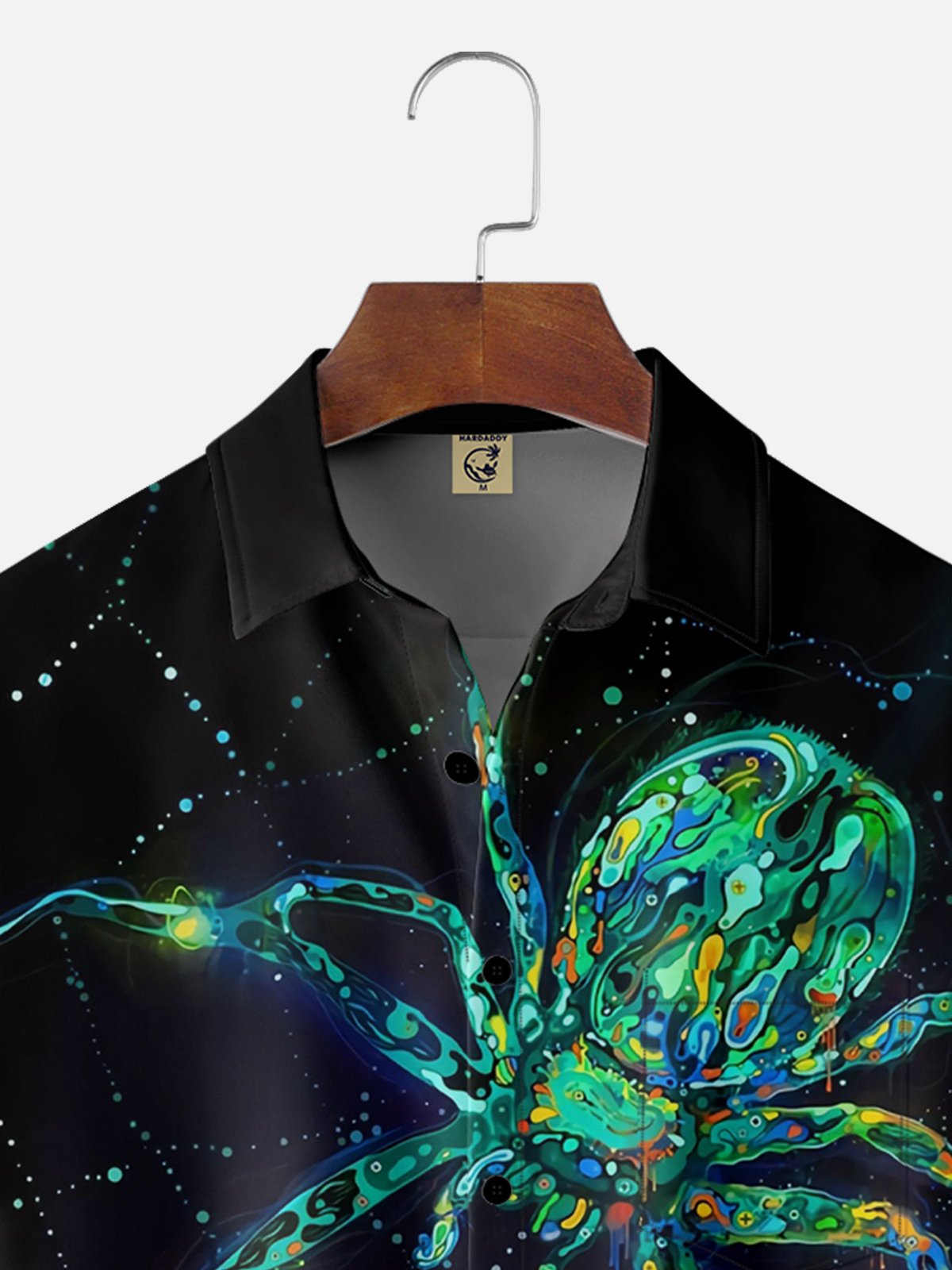 Moisture-wicking Abstract Gradient Spider Chest Pocket Hawaiian  Shirt