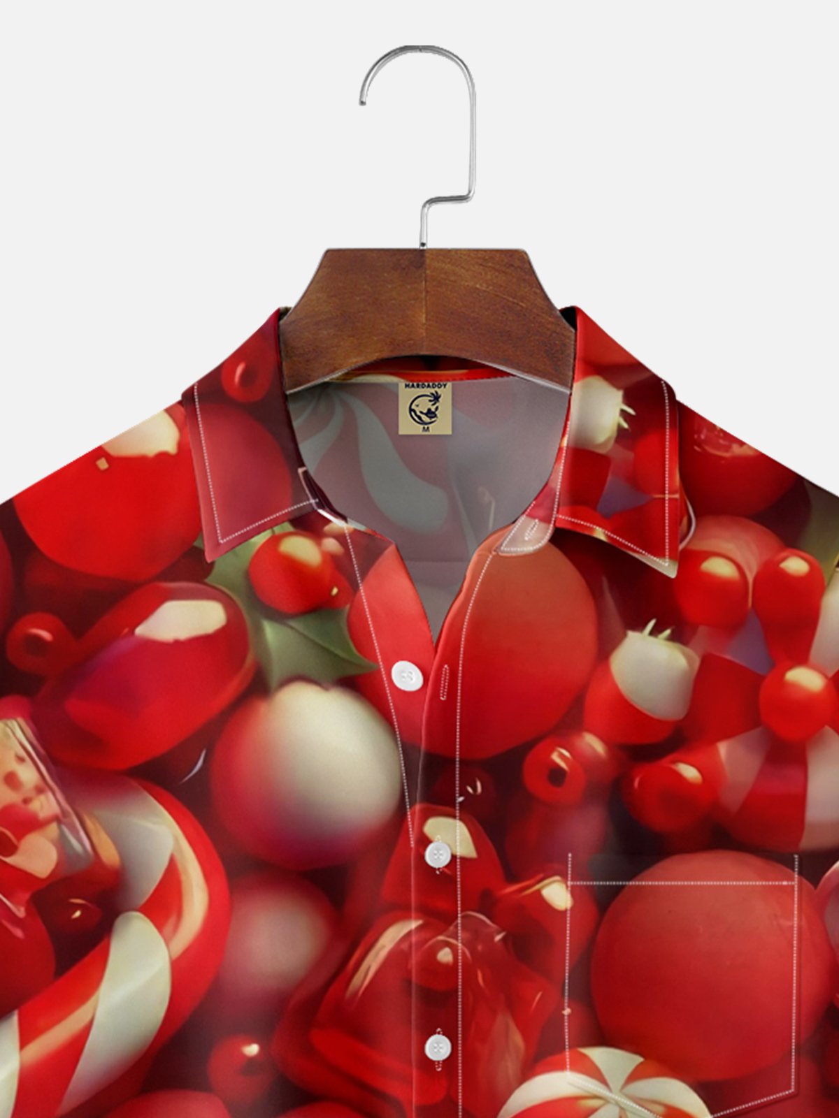 Moisture-wicking Christmas Candy Chest Pocket Hawaiian Shirt