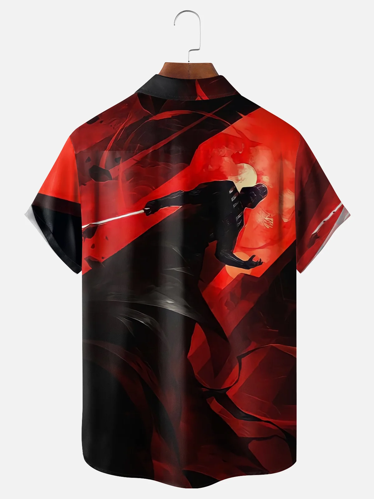 Moisture-wicking Samurai Sith Laser Sword Chest Pocket Hawaiian Shirt