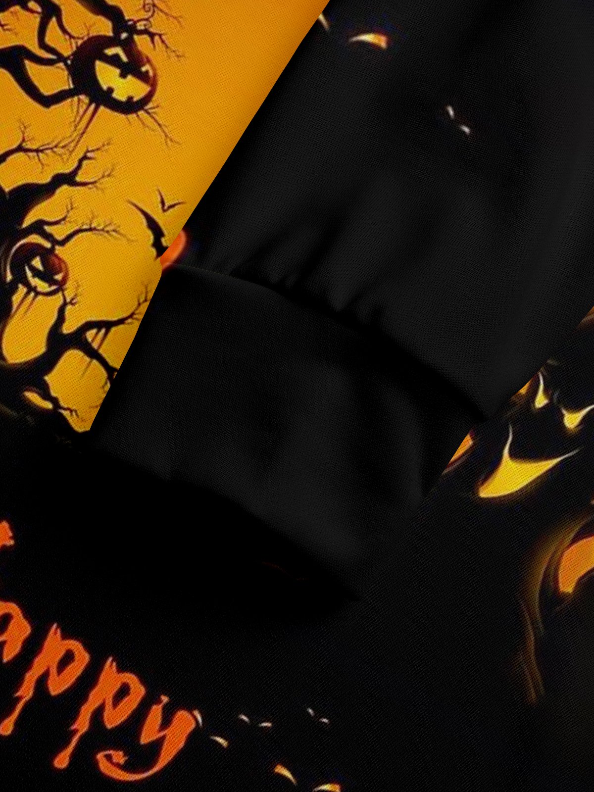 Halloween Pumpkin Art Font Hoodie Sweatshirt