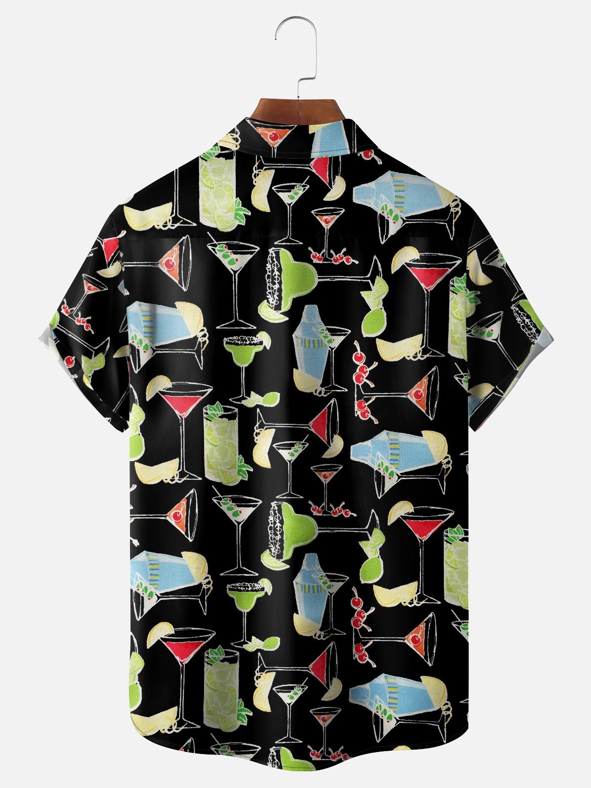 Moisture-wicking Cocktail Chest Pocket Hawaiian  Shirt