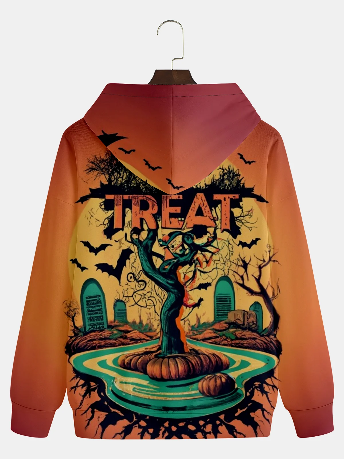 Halloween Graveyard Art Painting Hoodie Sweatshirt