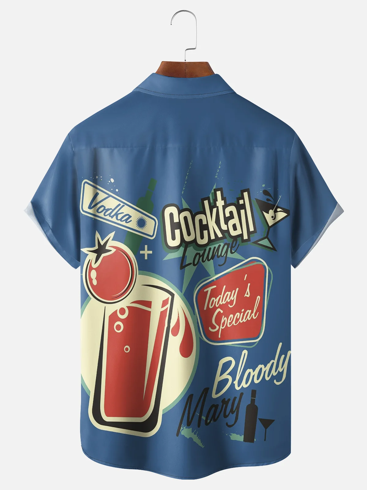 Hardaddy Cocktail Chest Pocket Short Sleeve Hawaiian Shirt
