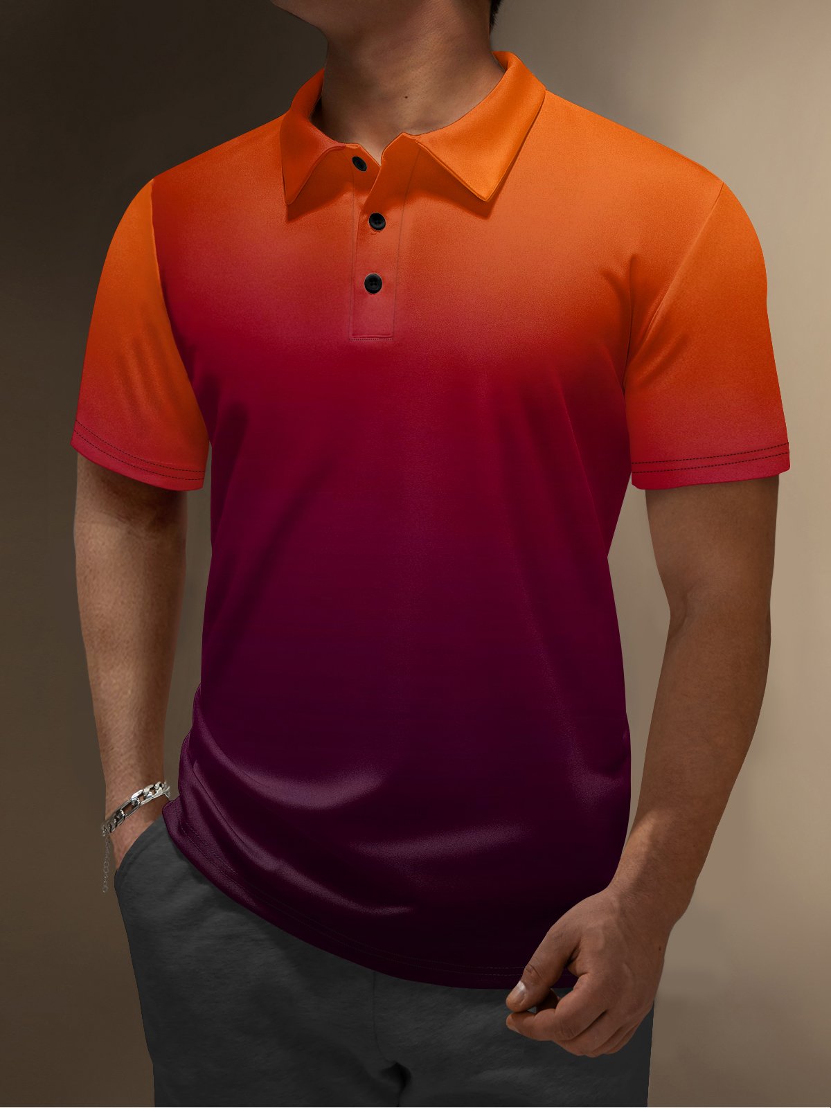 Moisture wicking Golf Polo Gradient Color