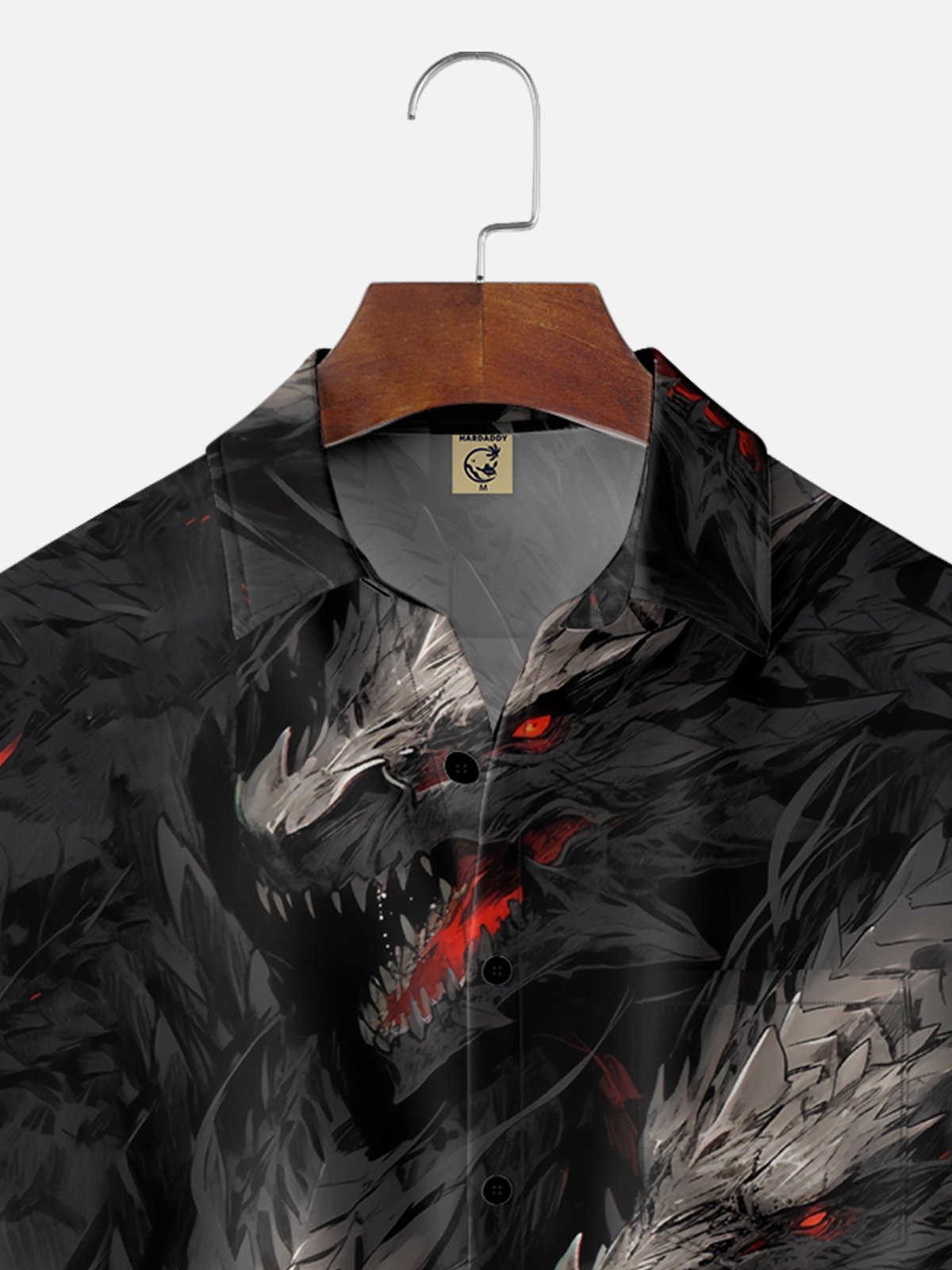 Moisture-wicking Abstract Gradient Dragon Chest Pocket Hawaiian  Shirt