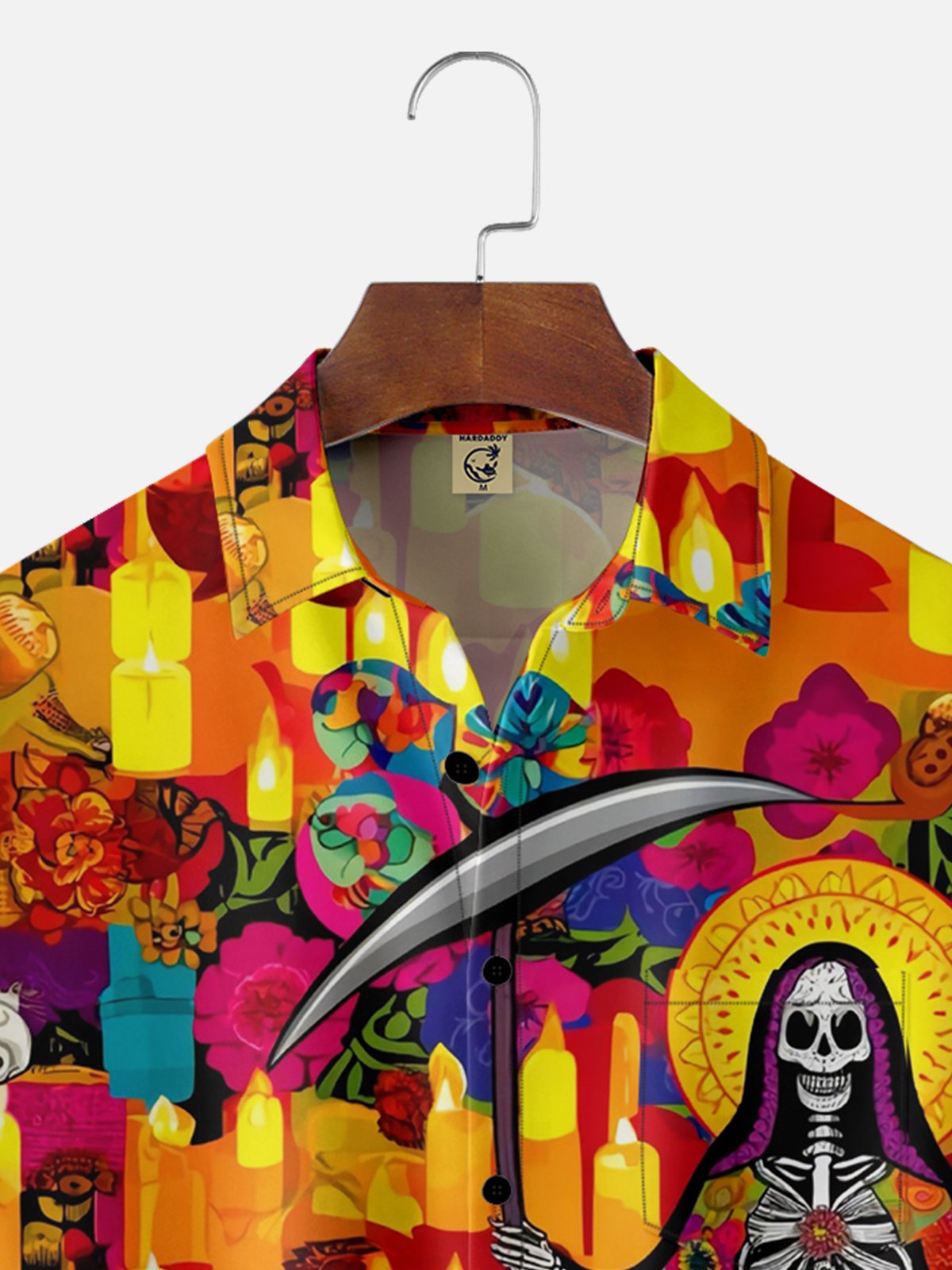 Moisture-wicking Day of the Dead Chest Pocket Casual Shirt