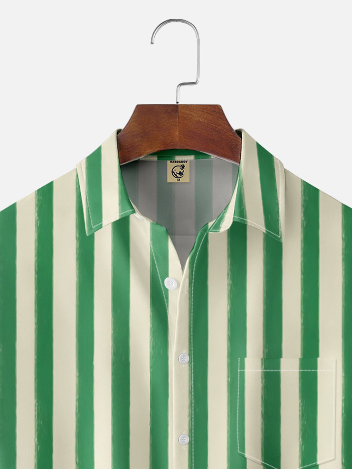 Moisture-wicking Striped Chest Pocket Casual Shirt