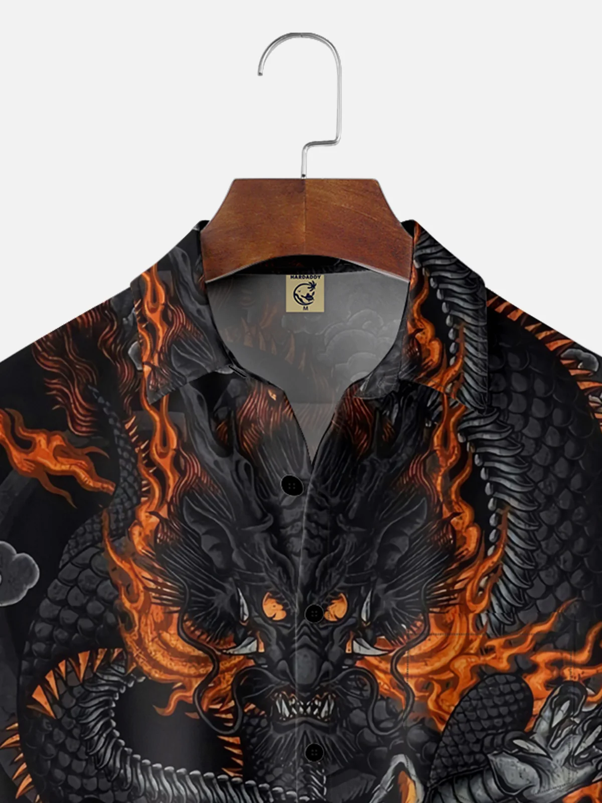 Moisture-wicking Dragon Tiger Chest Pocket Hawaiian Shirt