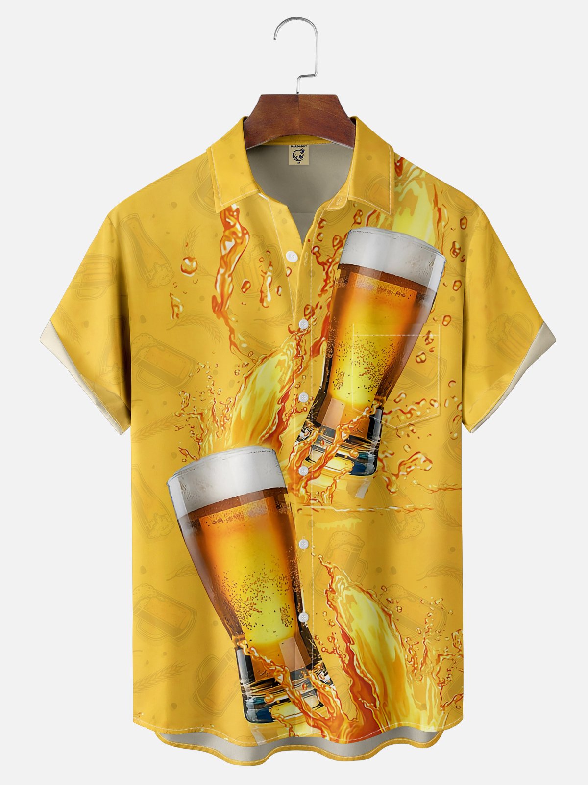 Moisture-wicking Oktoberfest Chest Pocket Hawaiian  Shirt