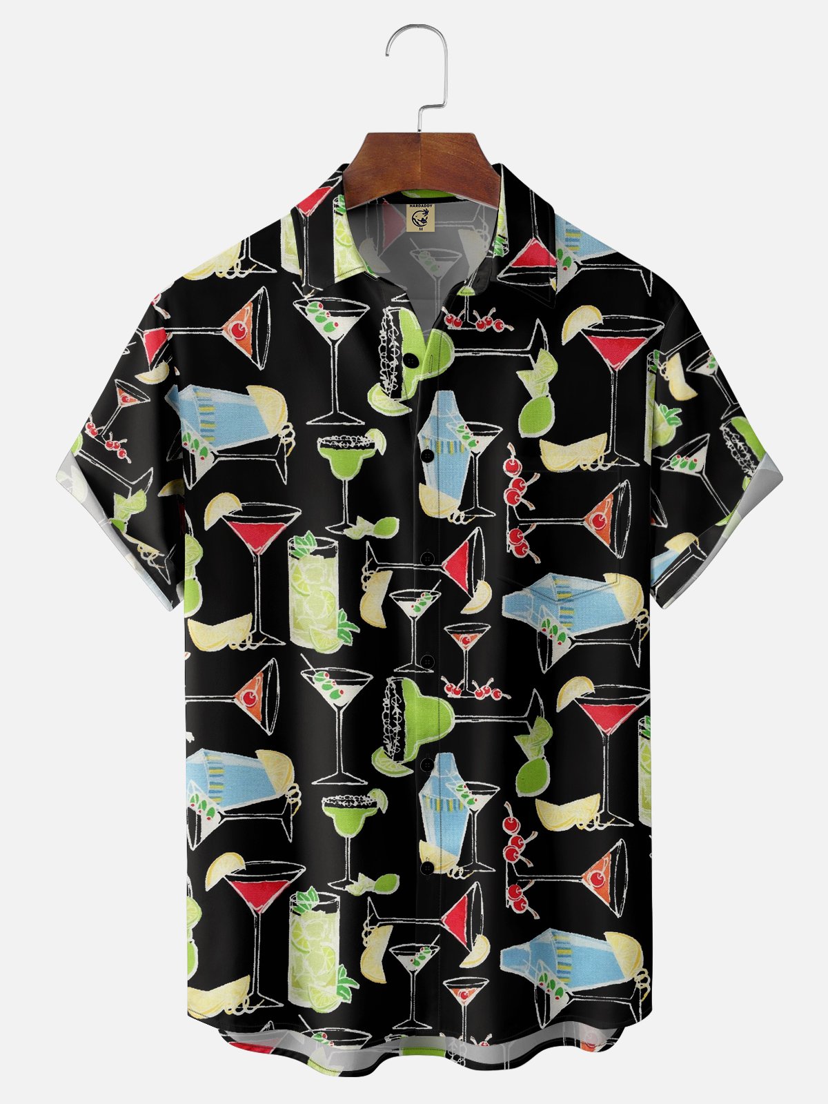 Moisture-wicking Cocktail Chest Pocket Hawaiian  Shirt