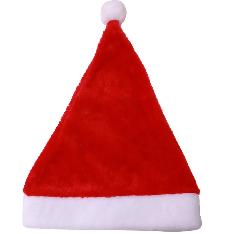 Fluffy Red Santa Hats Set with Plush Brim and Liner for Adults Men Women Kids - Christmas, New Year Party Supplies & Gifts