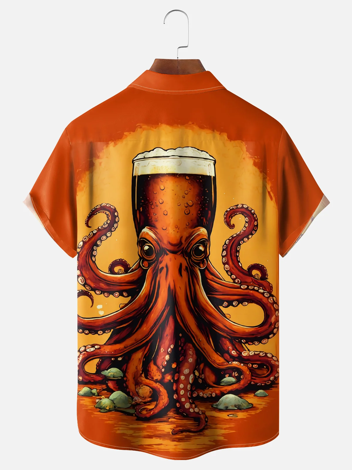 Moisture Wicking Oktoberfest Octopus Chest Pocket Hawaiian Shirt