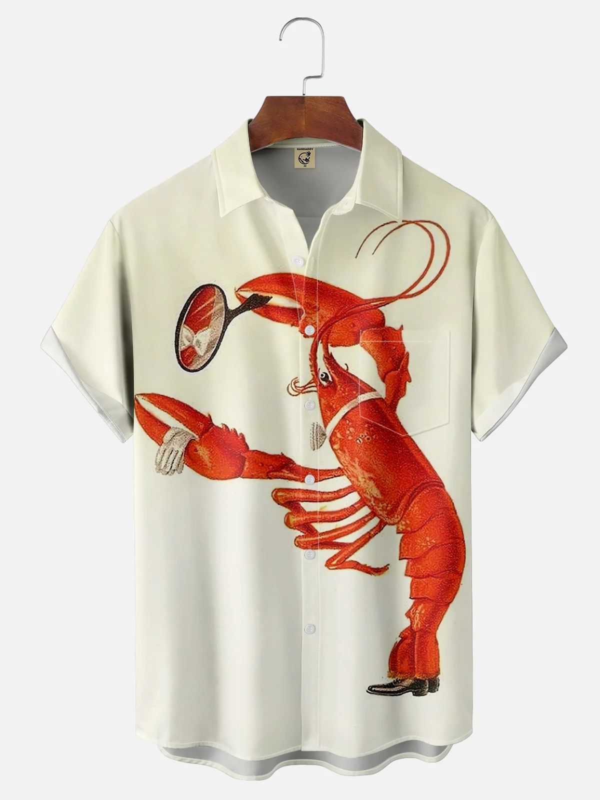 Moisture-wicking Oktoberfest Lobster Bash Chest Pocket Hawaiian Shirt