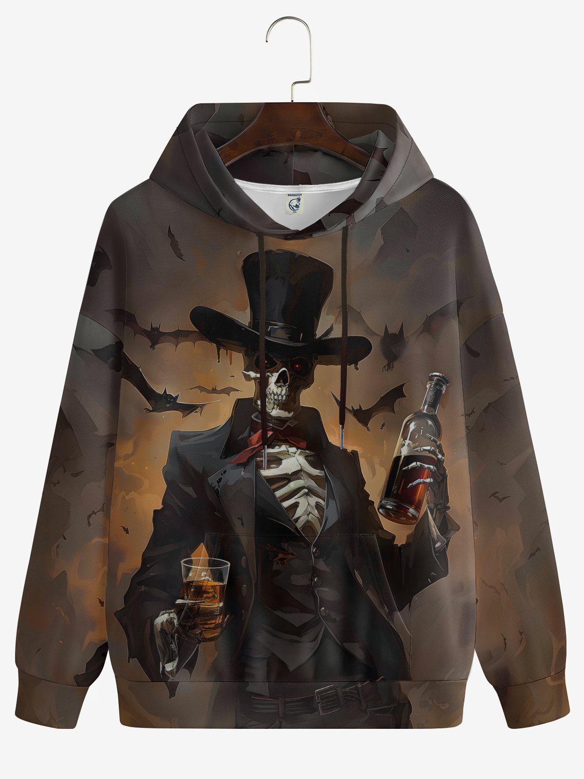 Halloween Skeleton Gentleman Hoodie Sweatshirt