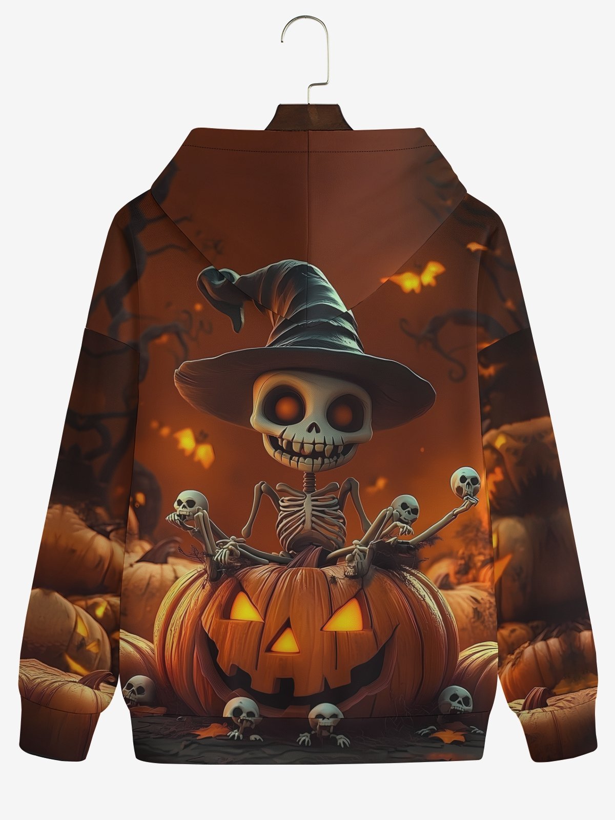 Halloween Pumpkin Skull Hoodie Sweatshirt