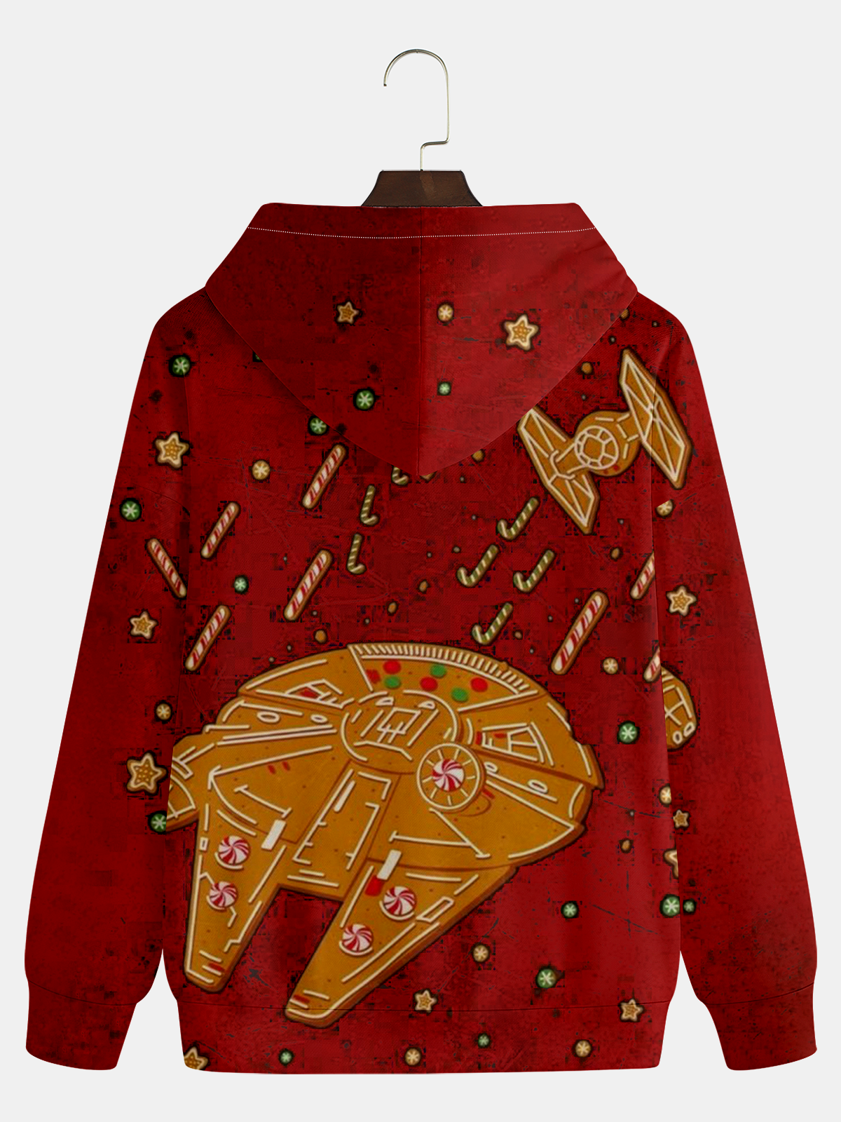 Christmas Gingerbread Spaceship Hoodie Sweatshirt