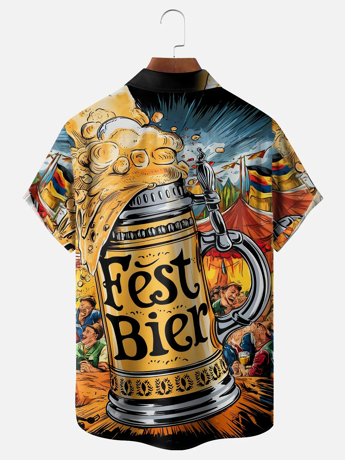 Moisture Wicking Oktoberfest Chest Pocket Hawaiian Shirt