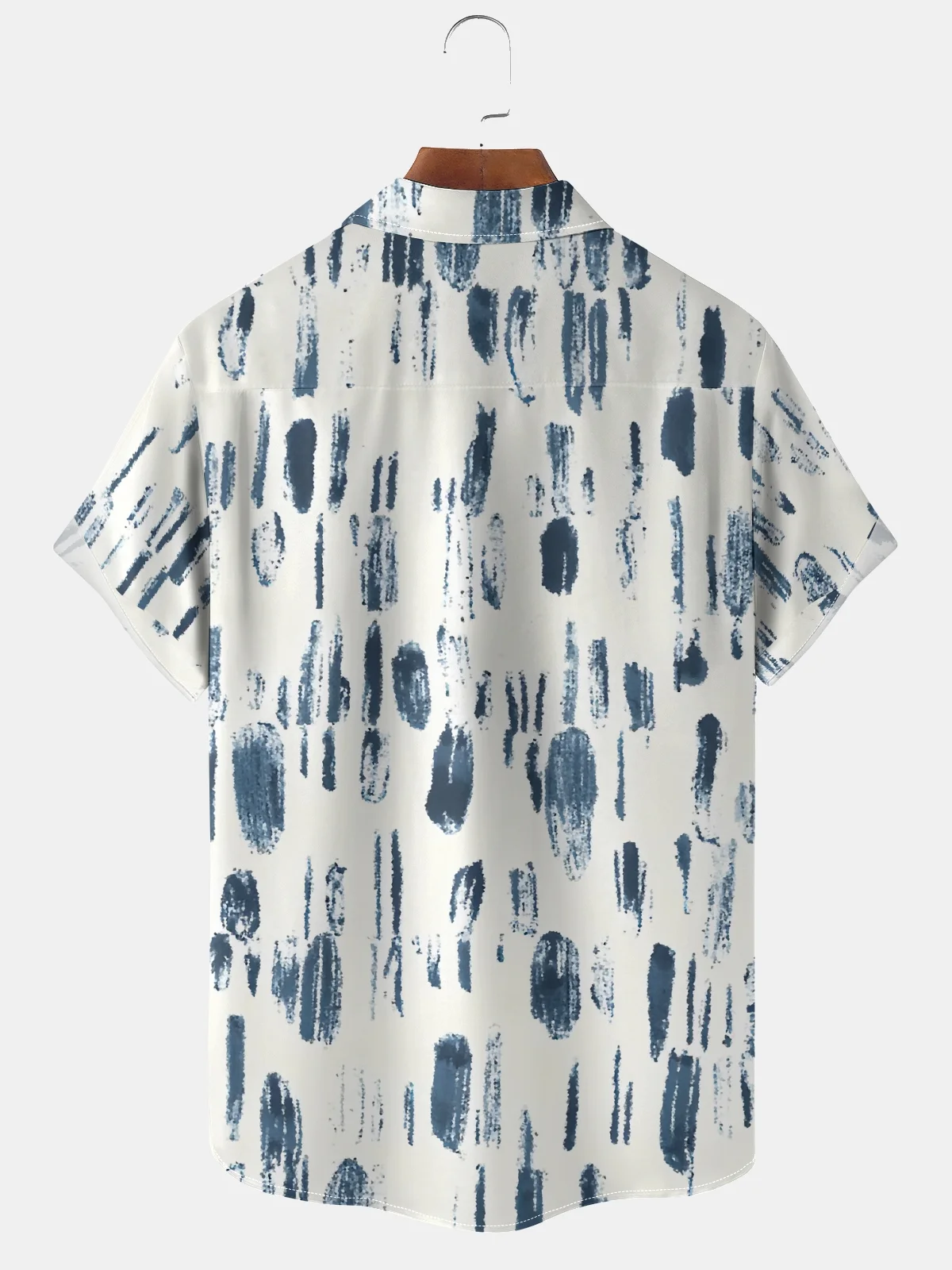 Moisture-wicking Art Abstract Chest Pocket Hawaiian Shirt