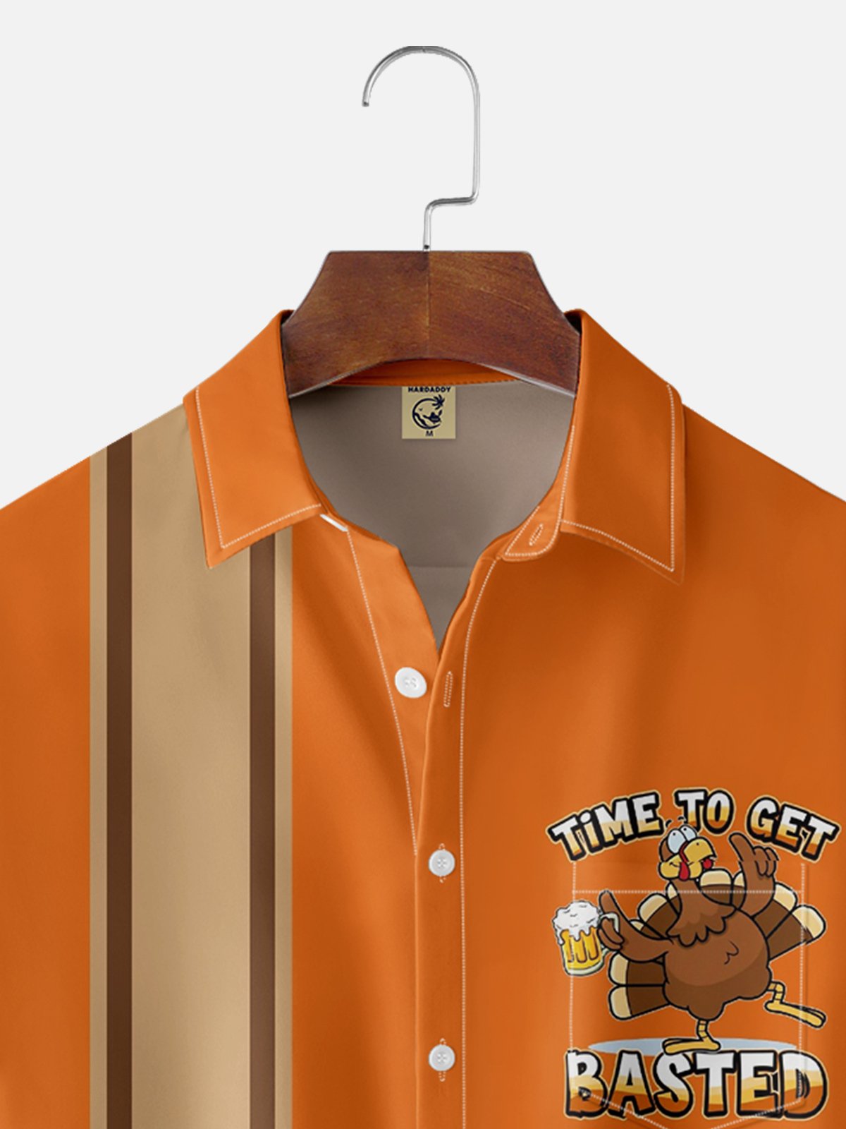 Moisture-wicking Thanksgiving Time To Get Basted Turkey Chest Pocket Bowling Shirt