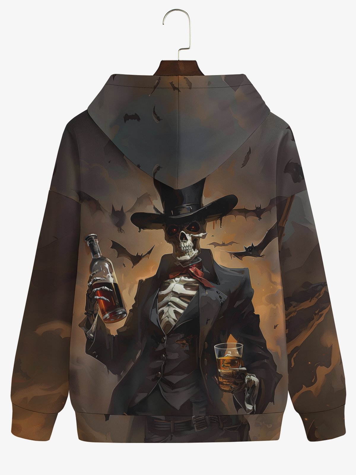 Halloween Skeleton Gentleman Hoodie Sweatshirt