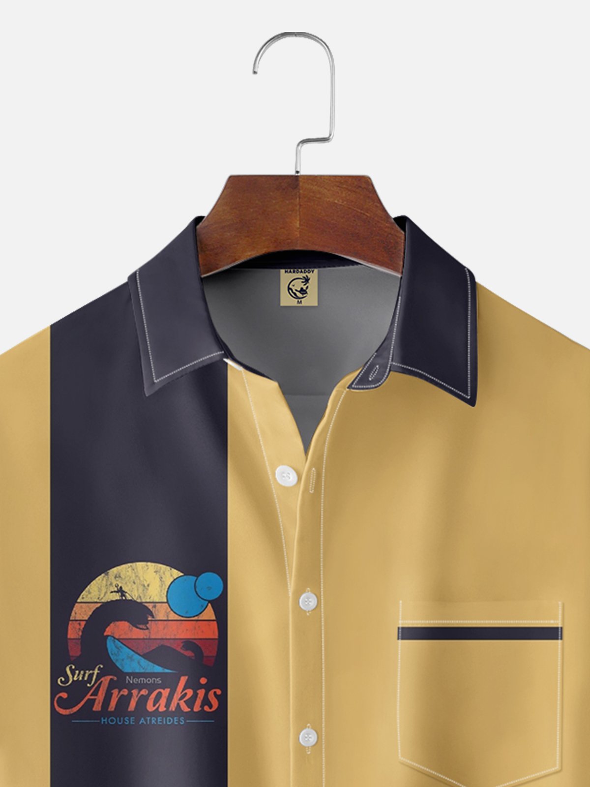 Moisture-wicking Surf Arrakis Chest Pocket Bowling Shirt