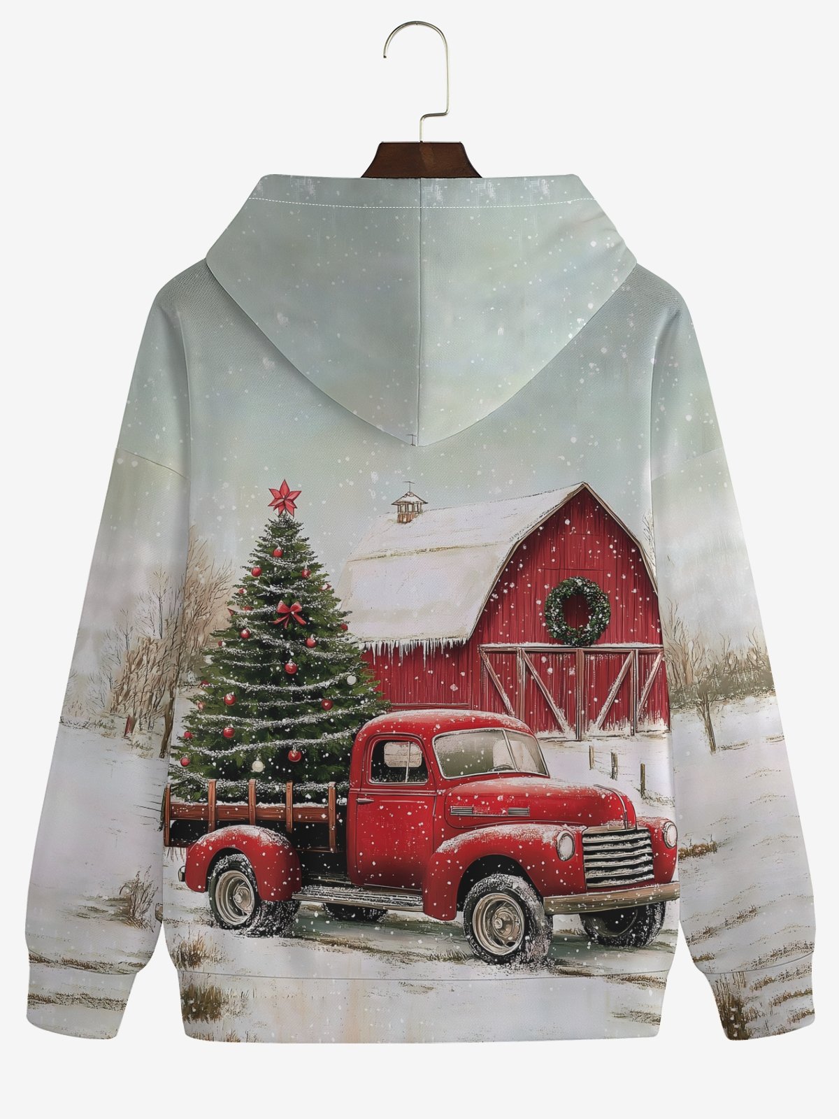 Pickup Truck Christmas Tree Hoodie Sweatshirt