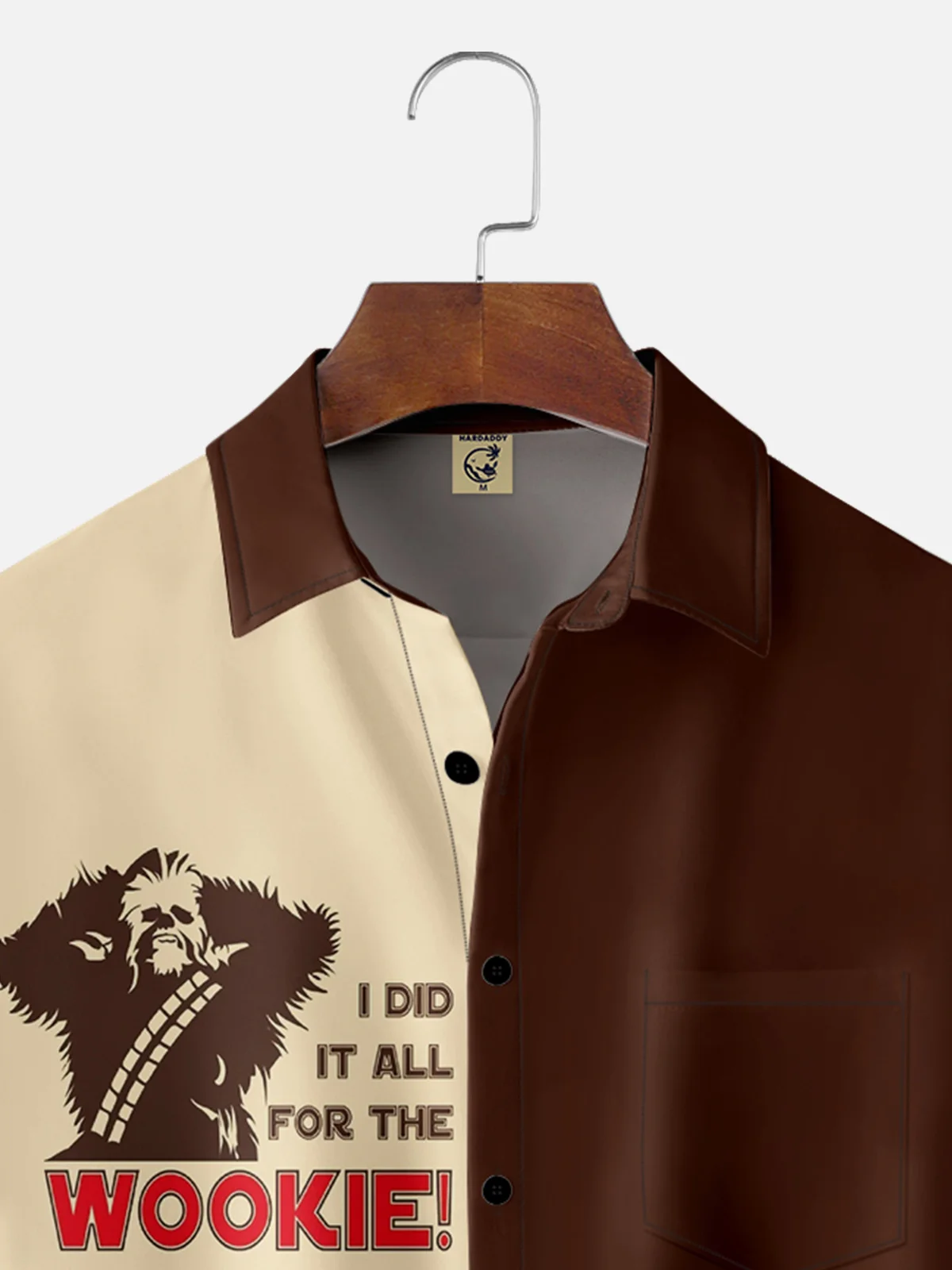 Moisture-wicking Bigfoot Wookie Chest Pocket Casual Shirt