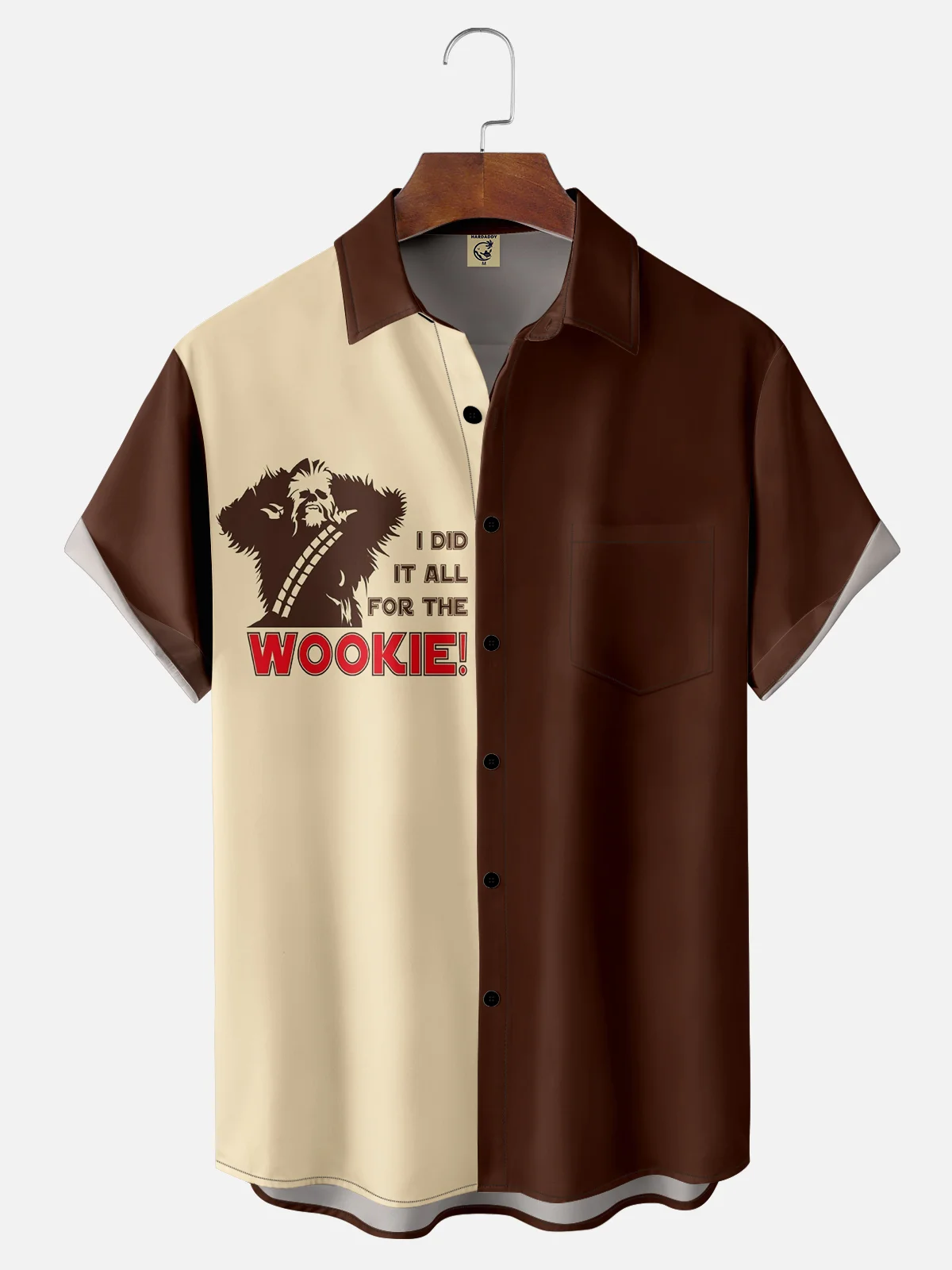 Moisture-wicking Bigfoot Wookie Chest Pocket Casual Shirt