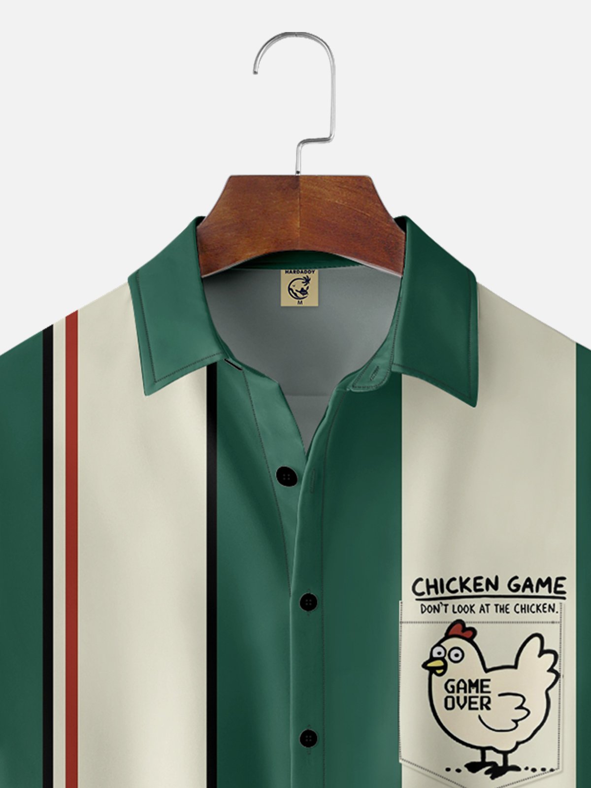 Moisture-wicking Don't Look At The Chicken Chest Pocket Bowling Shirt