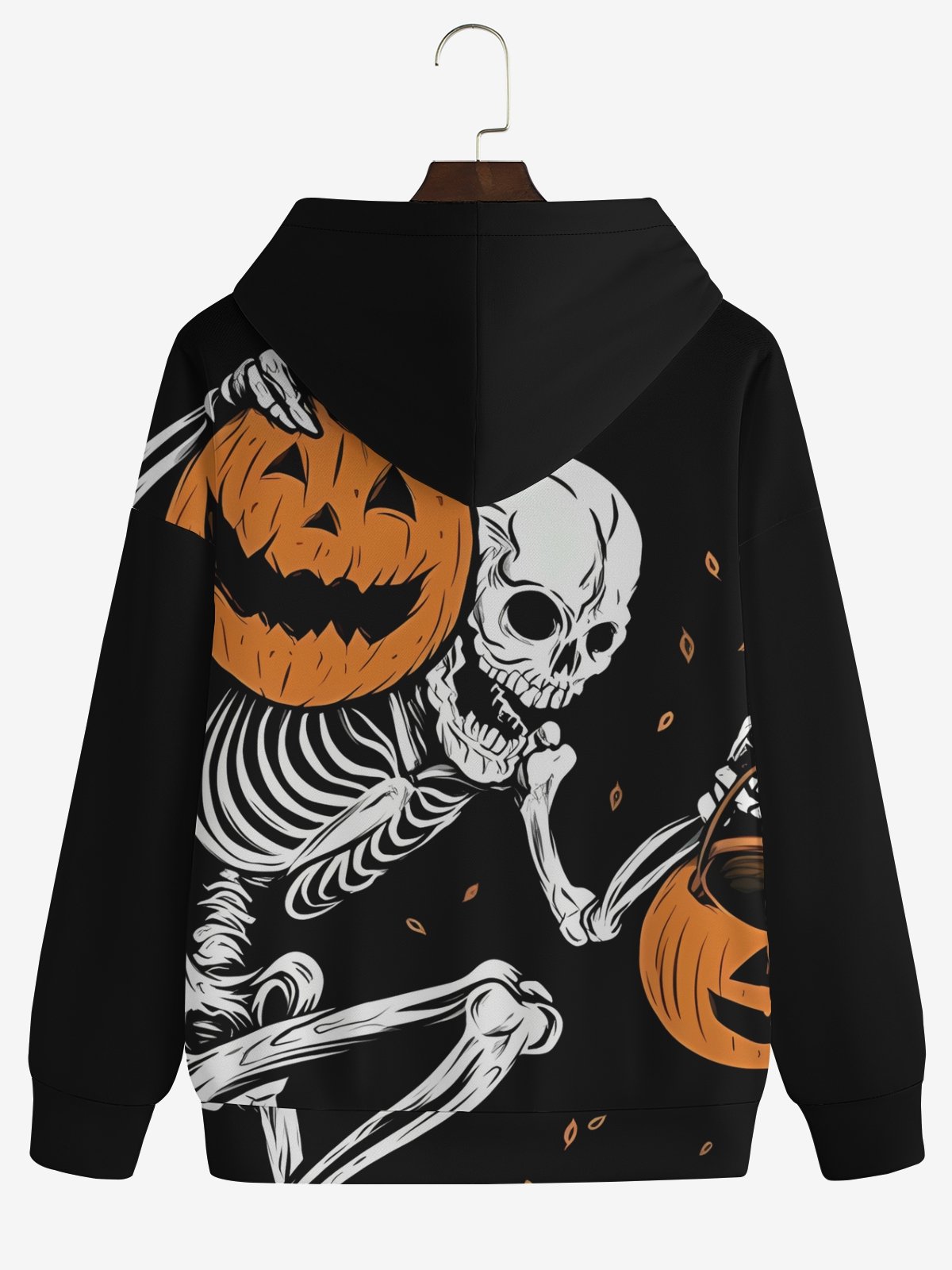 Halloween Skull Jack-O'-Lantern Hoodie Sweatshirt